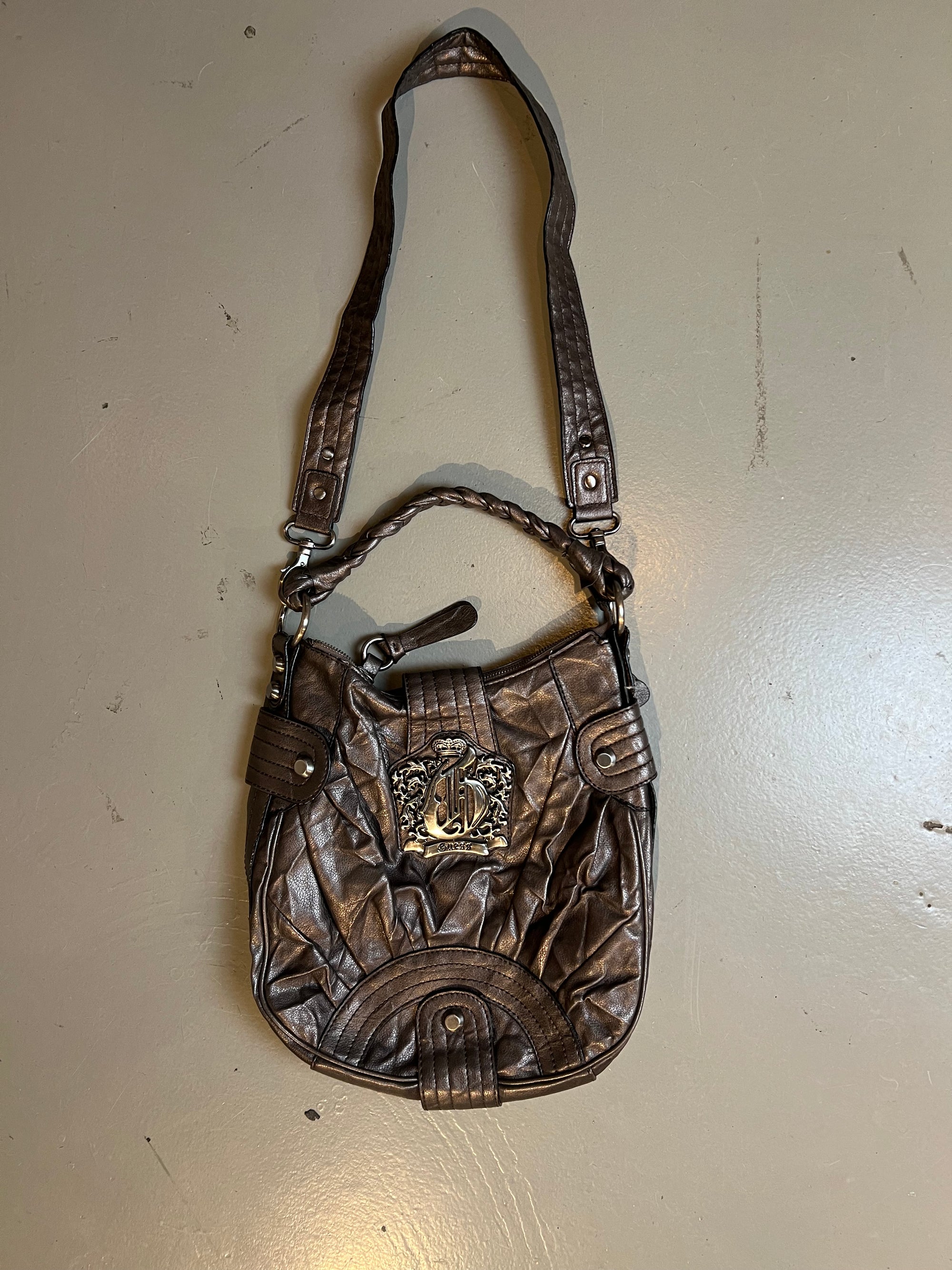 Vintage Metallic Brown Guess Bag