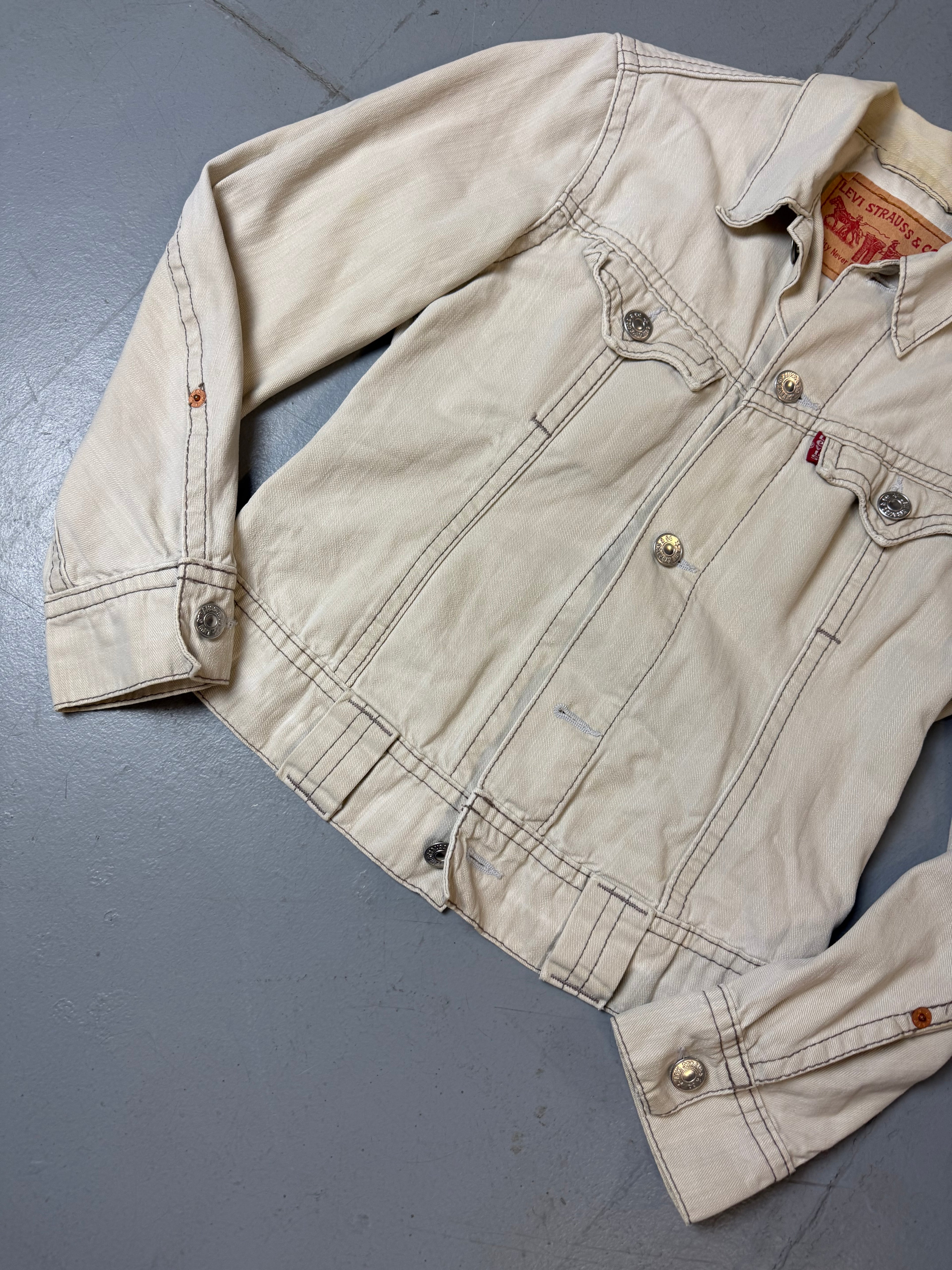 Vintage Levi‘s Creme White Jeans Jacket S