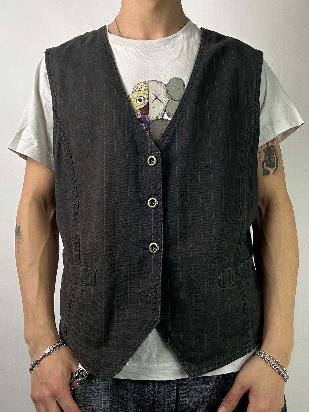 Vintage Pinstripe Vest XL