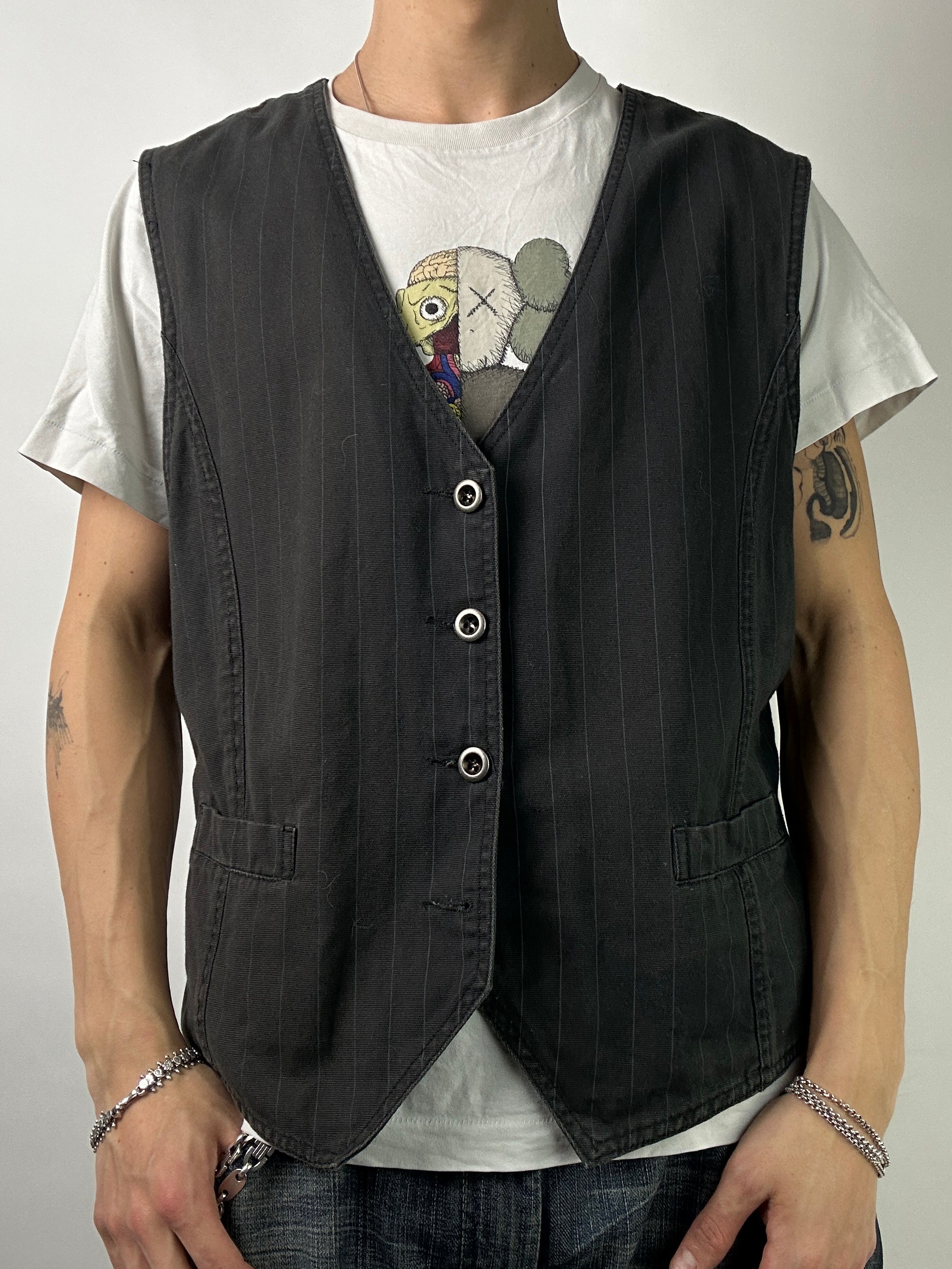 Vintage Pinstripe Vest XL