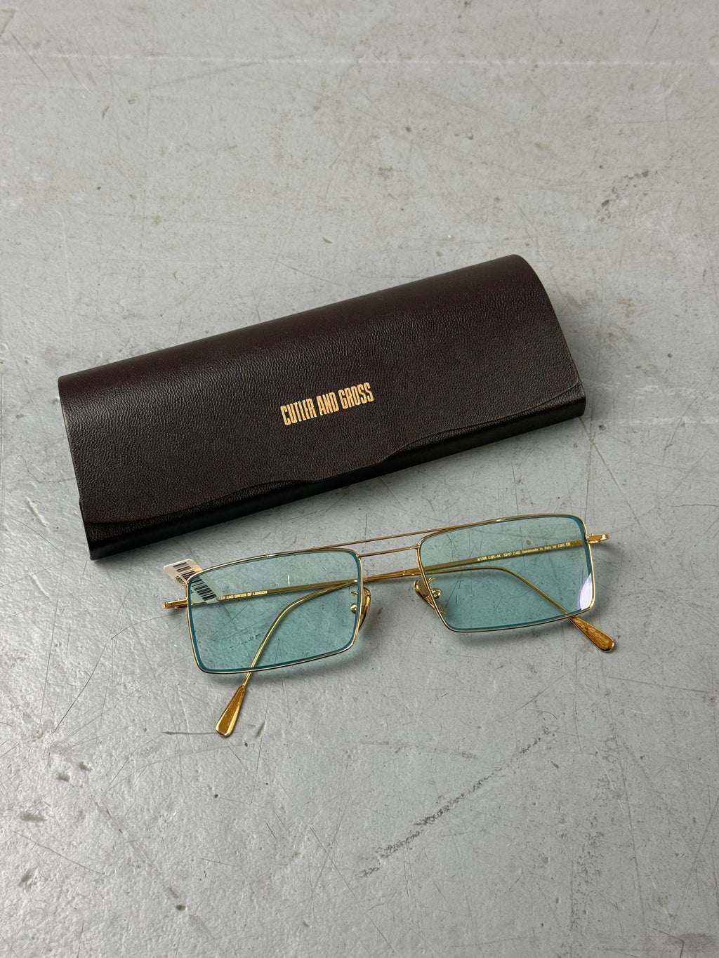 Cutler and Gross Fine Gold Sunglasses Unisex. Y2K Second Hand 2000s Fashion