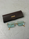 Cutler and Gross Fine Gold Sunglasses Unisex. Y2K Second Hand 2000s Fashion
