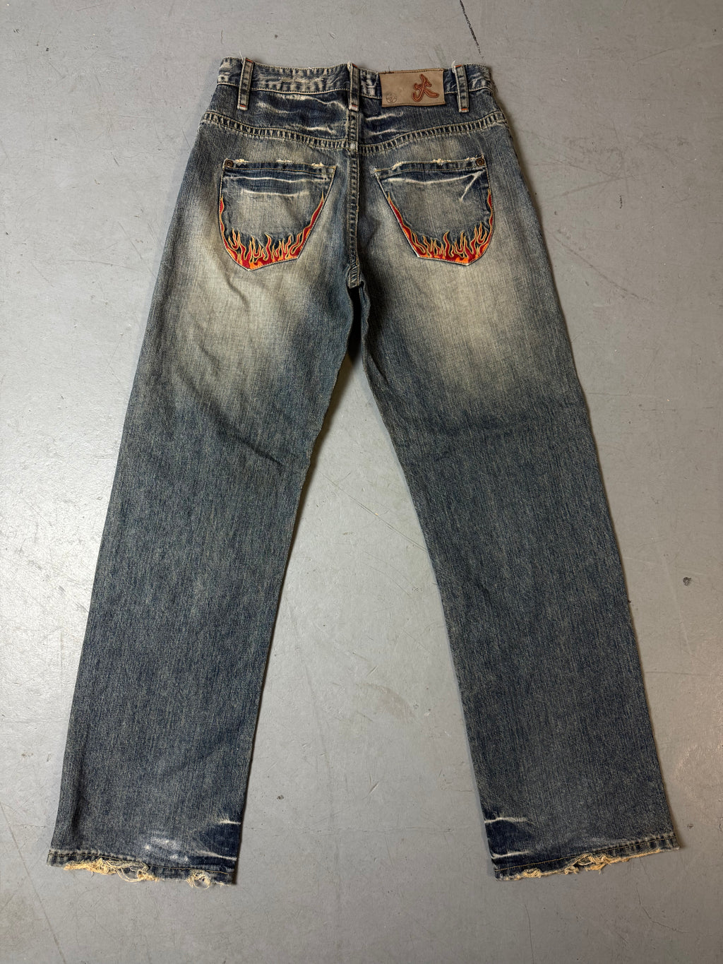 Vintage Nippon Blue Japanese Printed Denim M