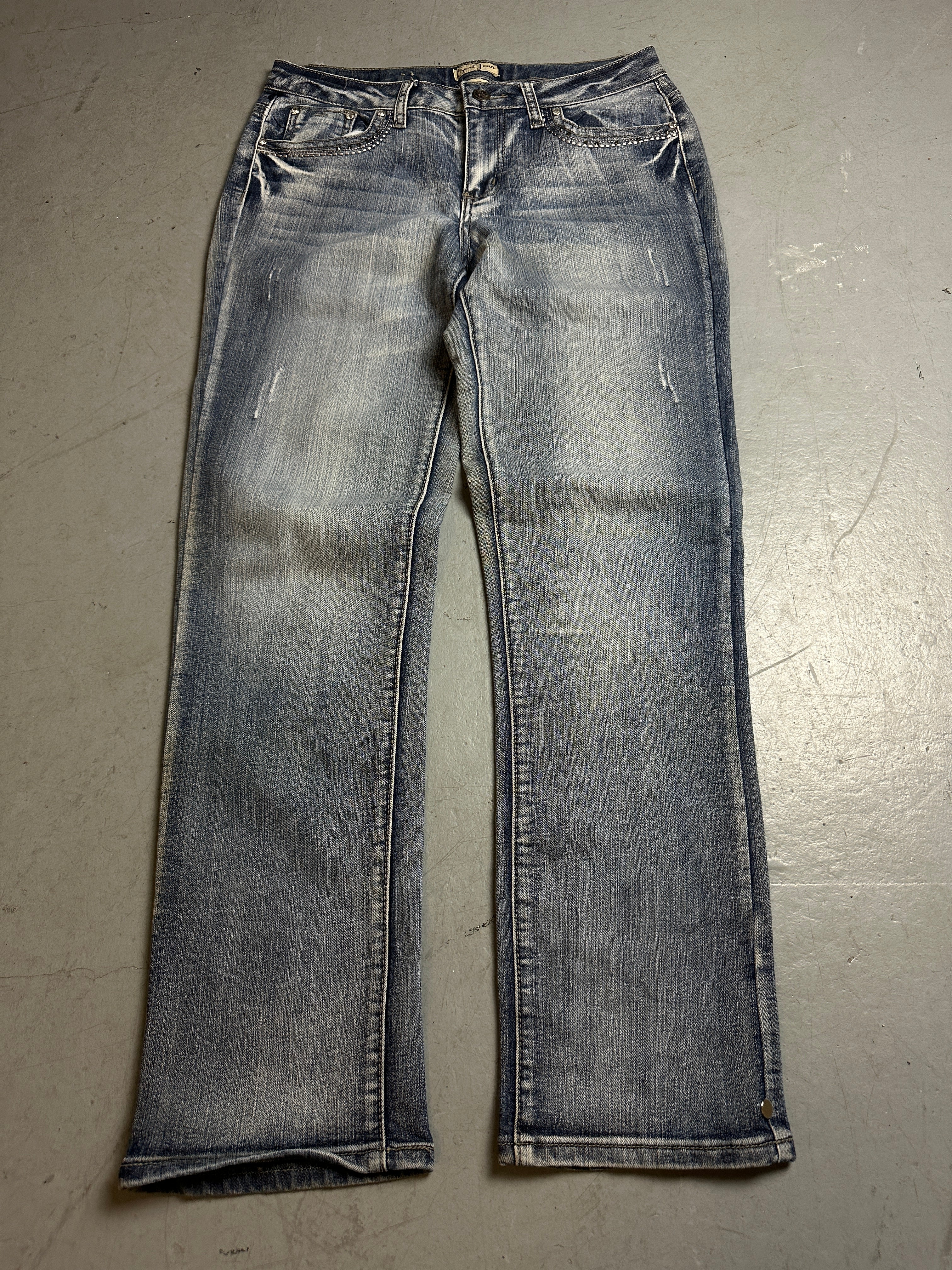 Productbild von Vintage Washed and Stitched Pocket Denim S/M von vorne 