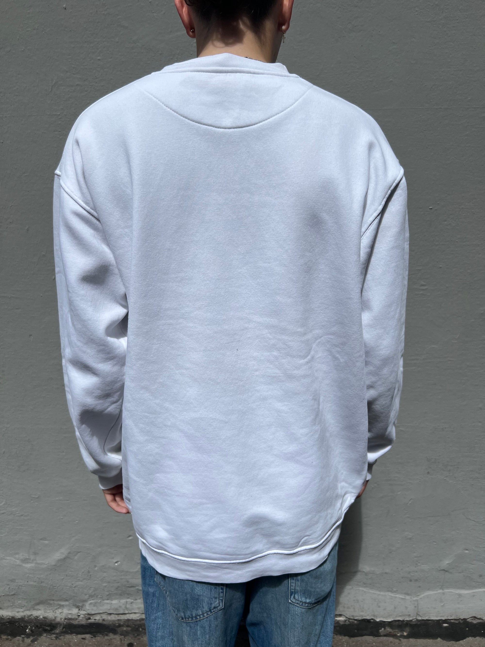 Vintage White Fubu Logo Sweater L/XL