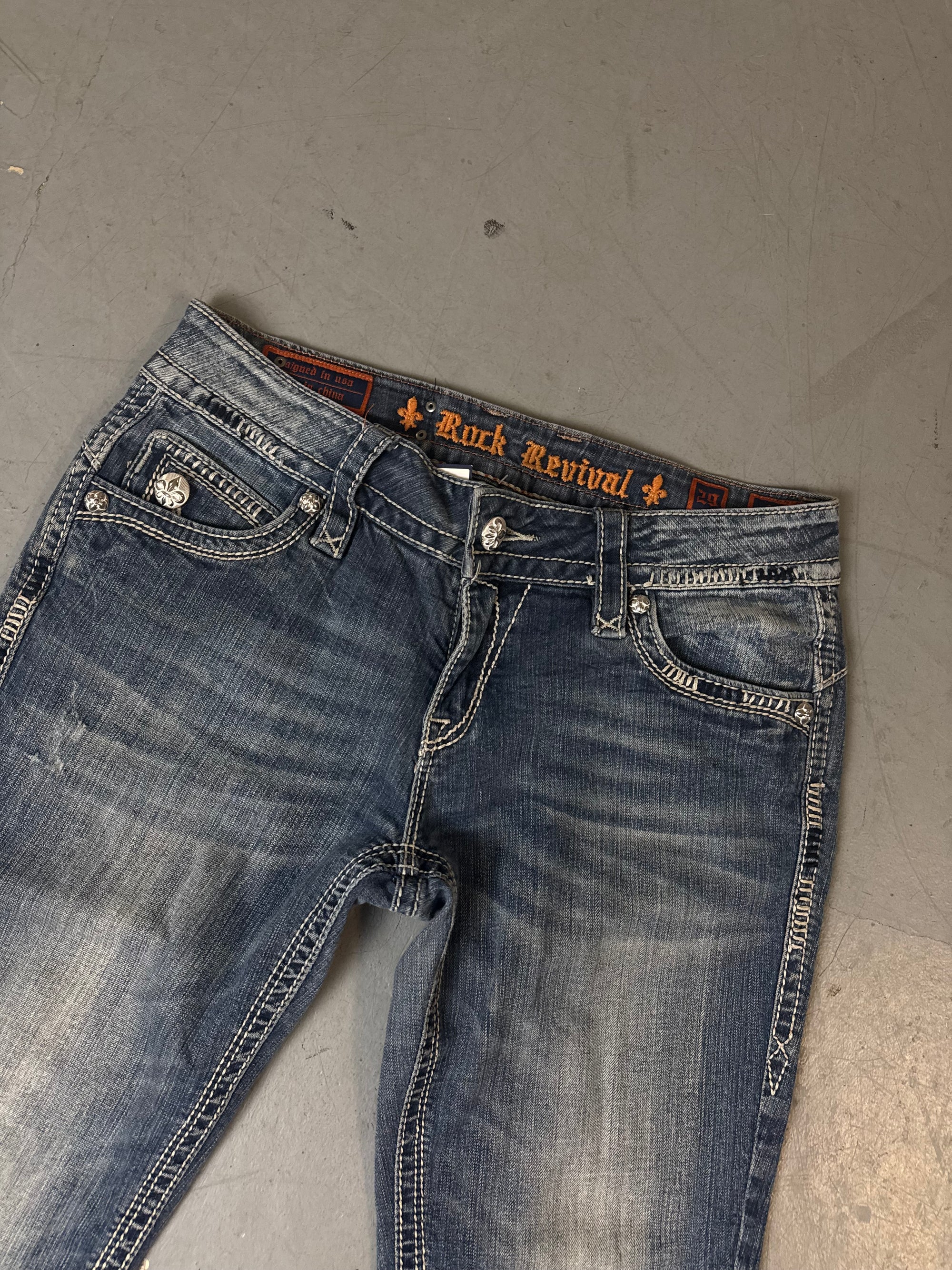 Vintage Rock Revival Y2K Bootcut Denim M