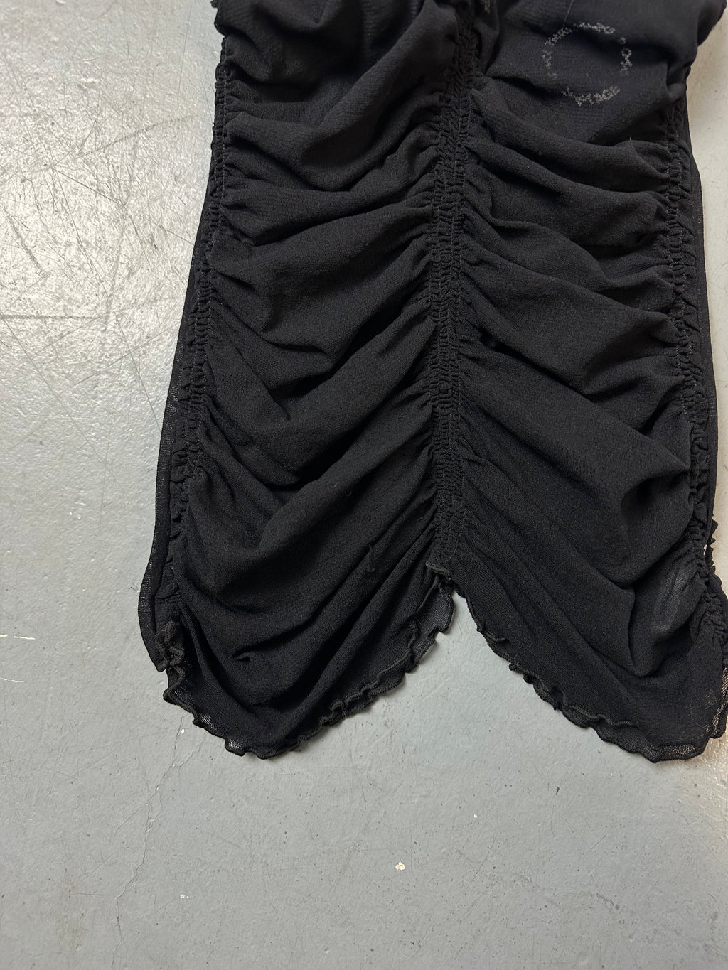 Vintage Black Seethrough Mesh Top S