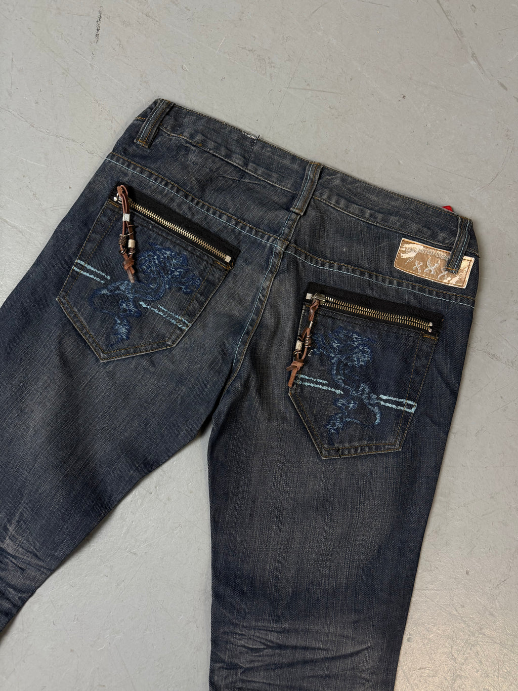 Eine dunkelblaue Straight leg low waist denim von unlimited creativity in XS