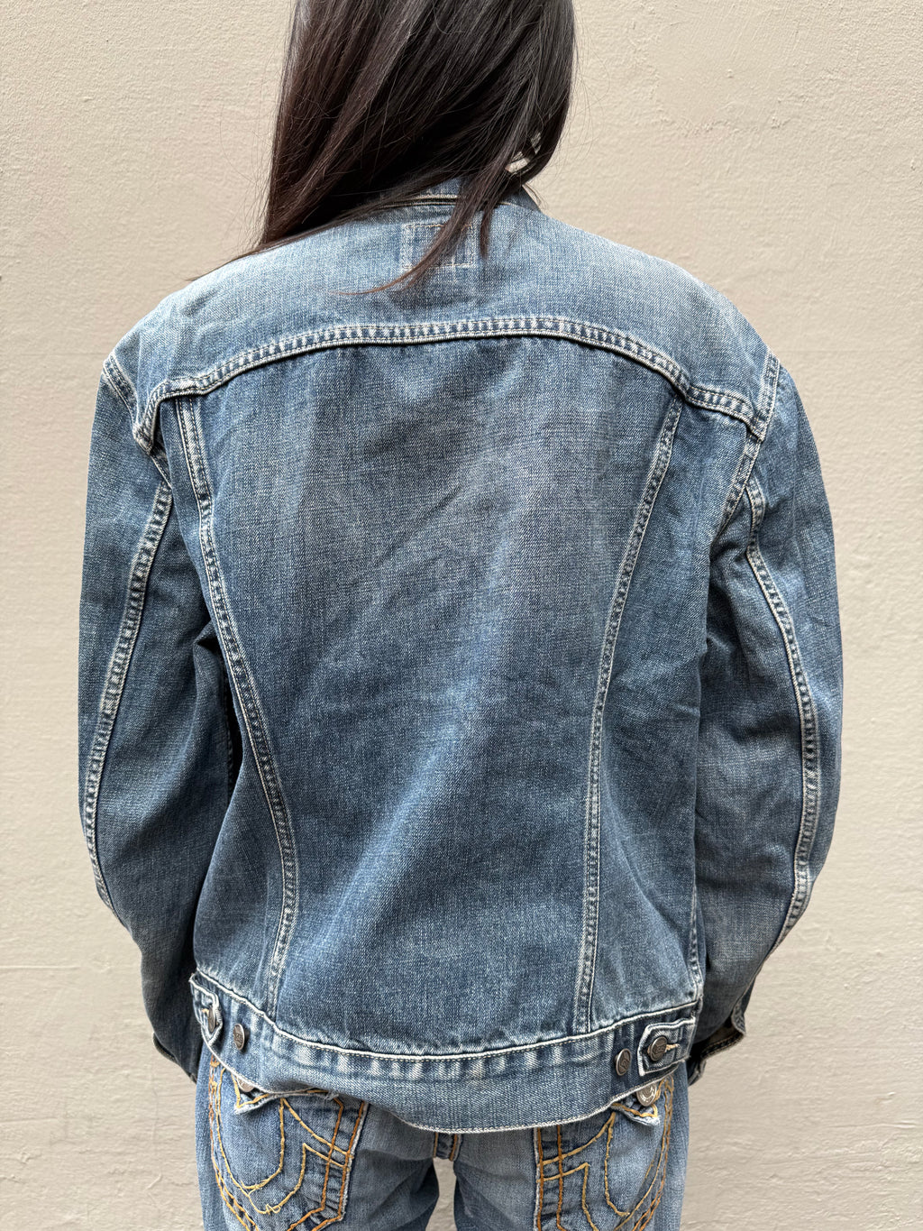 Vintage GAS Blue Washed Denim Jacket XL