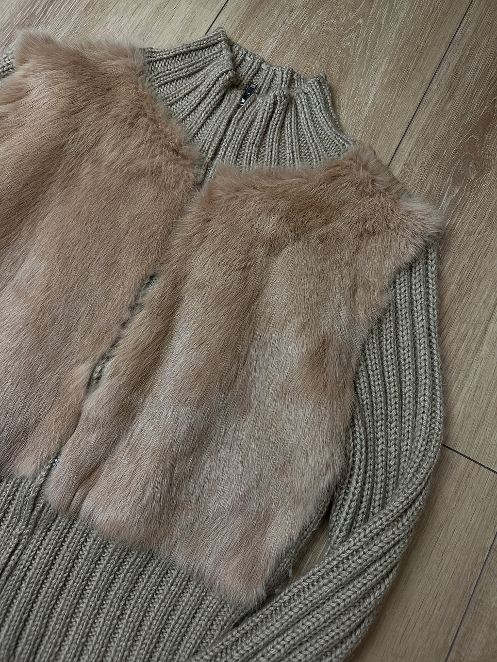Vintage Fur Hybrid Zip Up S/M