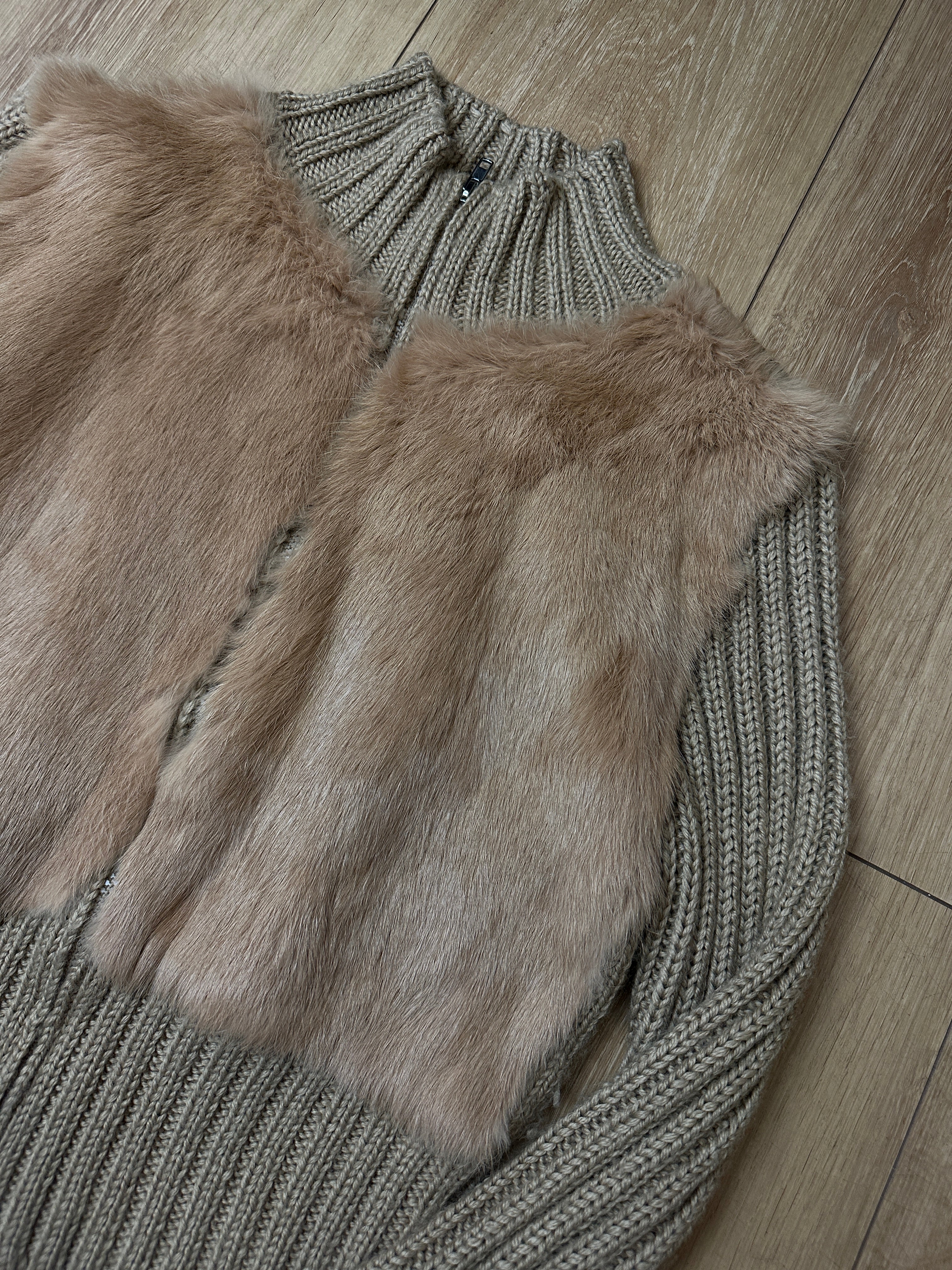 Vintage Fur Hybrid Zip Up S/M