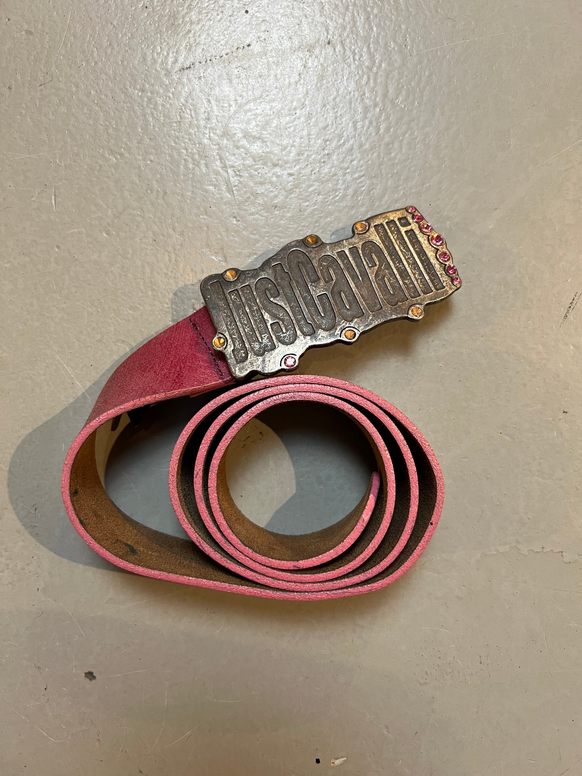 Vintage Pink Just Cavalli Leather Belt