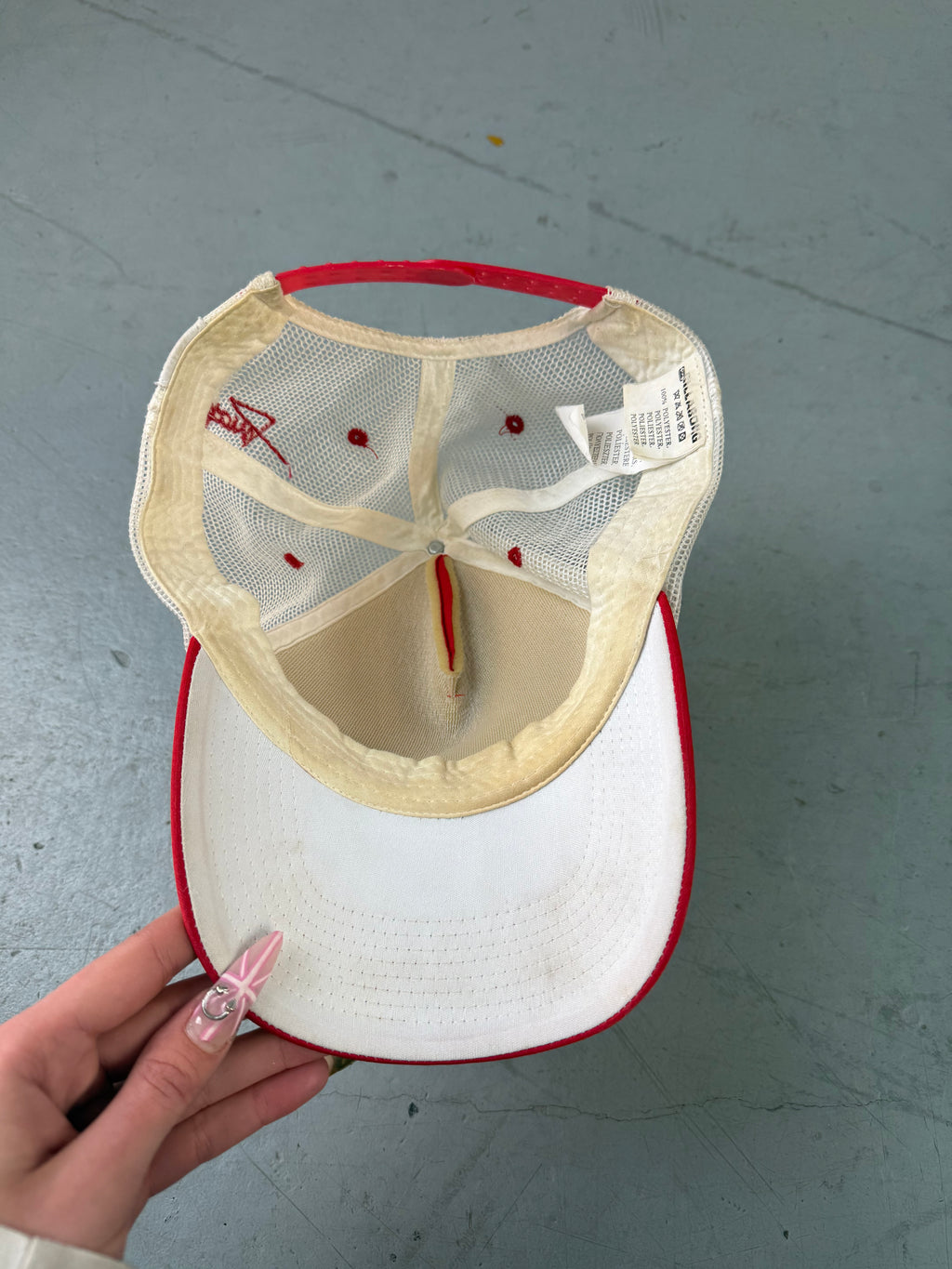 Vintage Rot Weiße Billabong Cap Unisex Y2K Fashion 