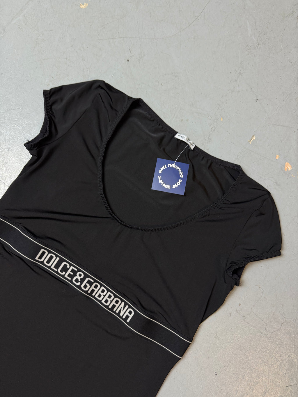 Vintage Dolce&Gabbana Black Logo Top M