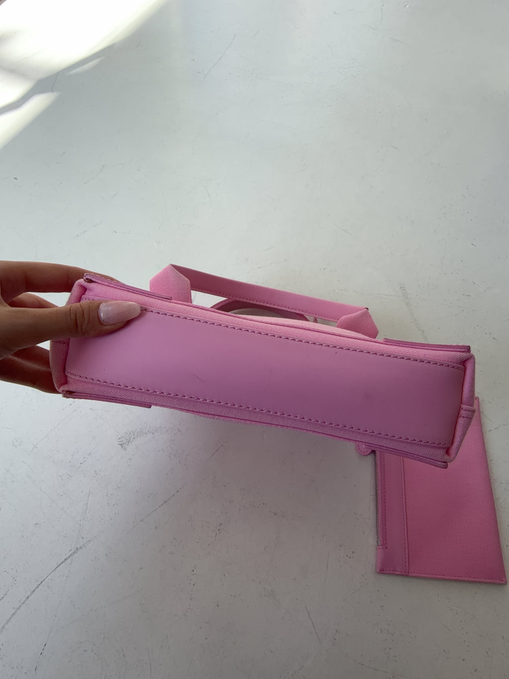 Vintage Balenciaga Pink Navy Cabas XS Canvas Tote Bag (Onesize)