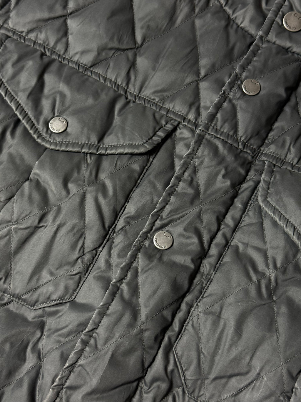 Vintage C.P. Company Grey Down Jacket with Hood L