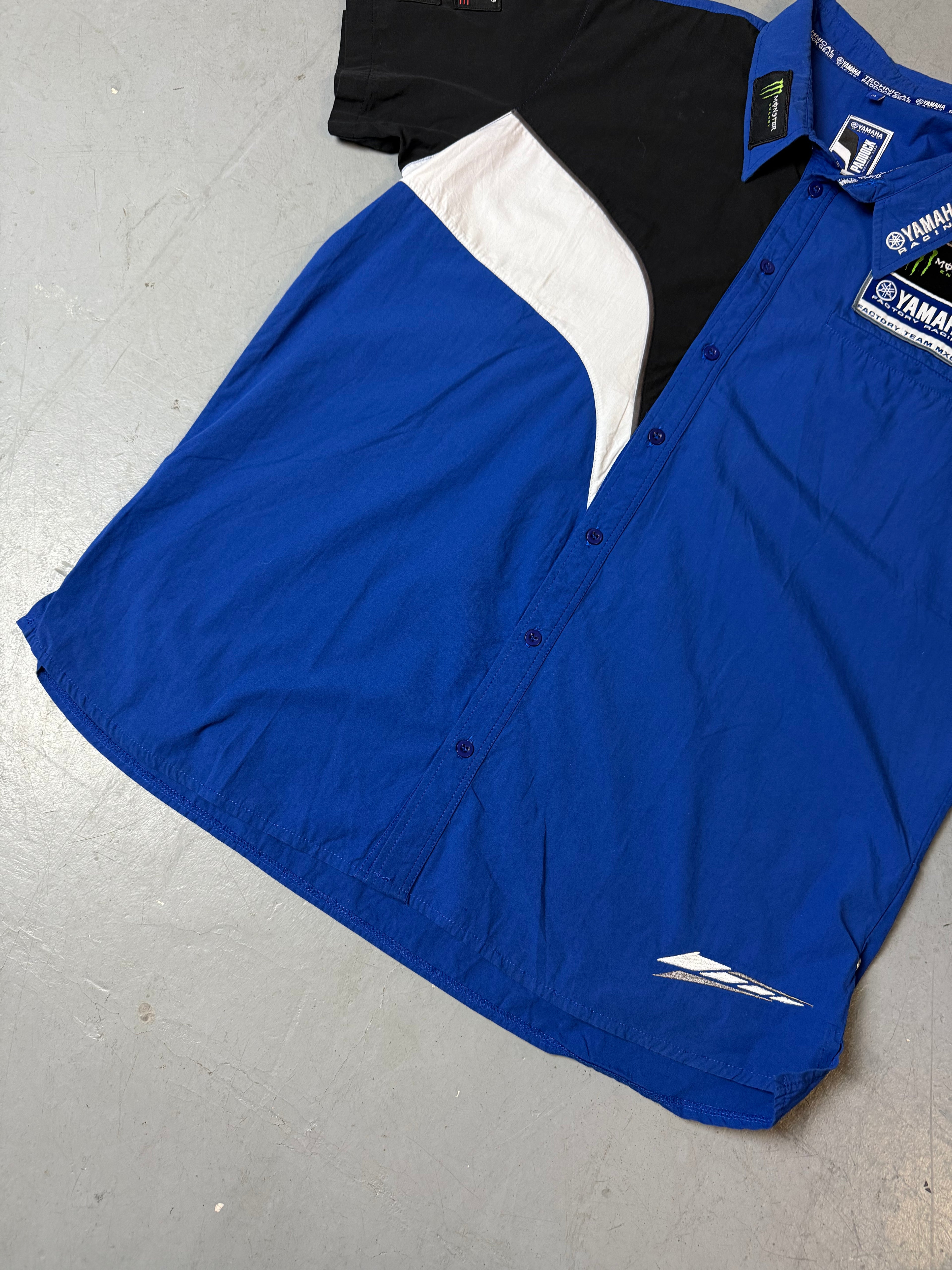 Vintage Yamaha Blue Button Up Shirt XL