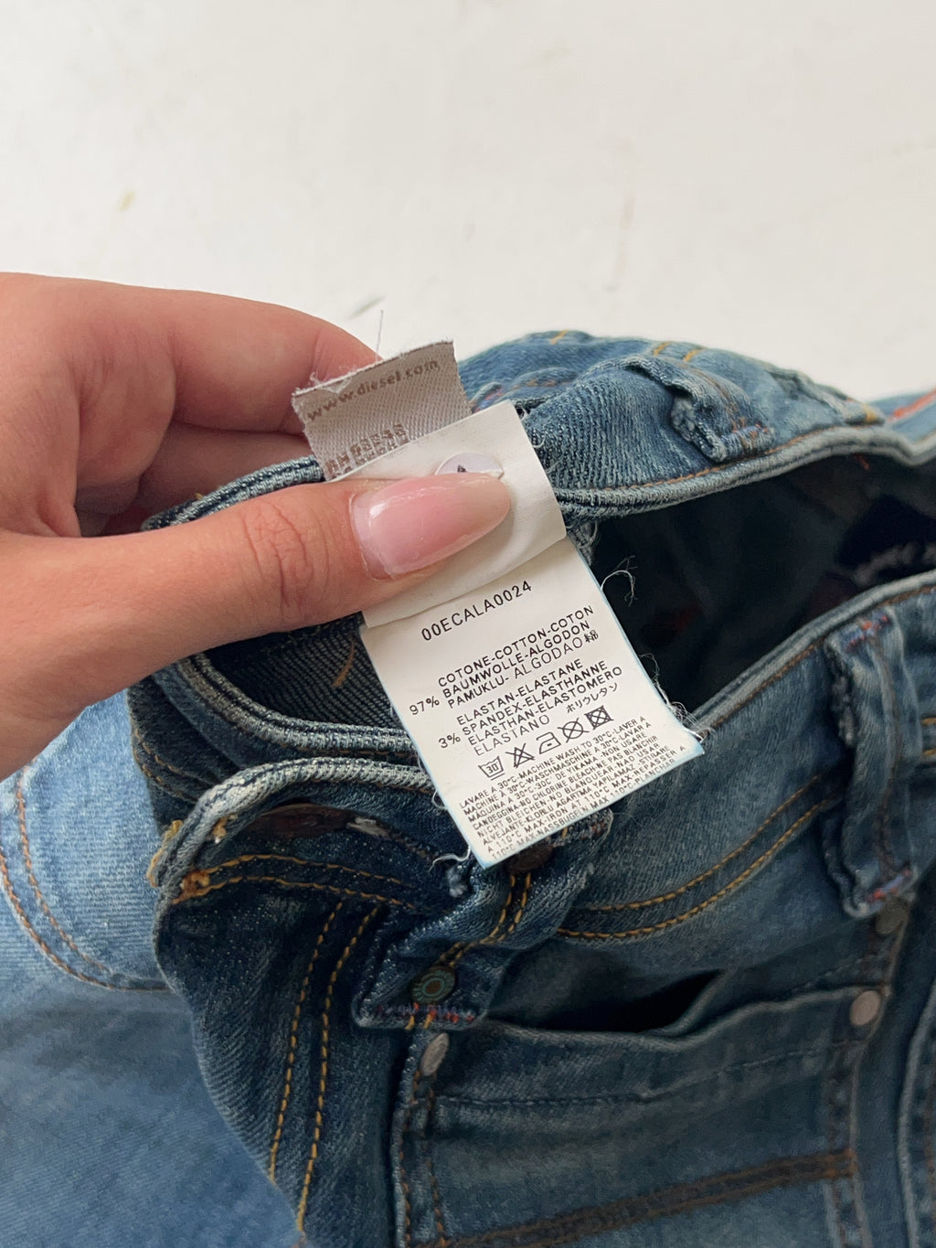 Vintage Diesel Low Waisted Reworked Jeans (XS)