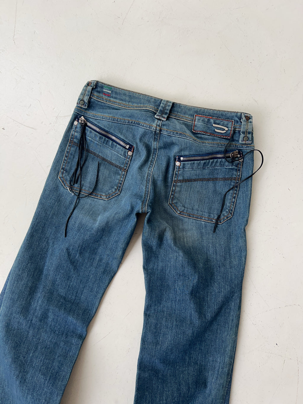 Vintage Diesel Low Waisted Reworked Jeans (XS)