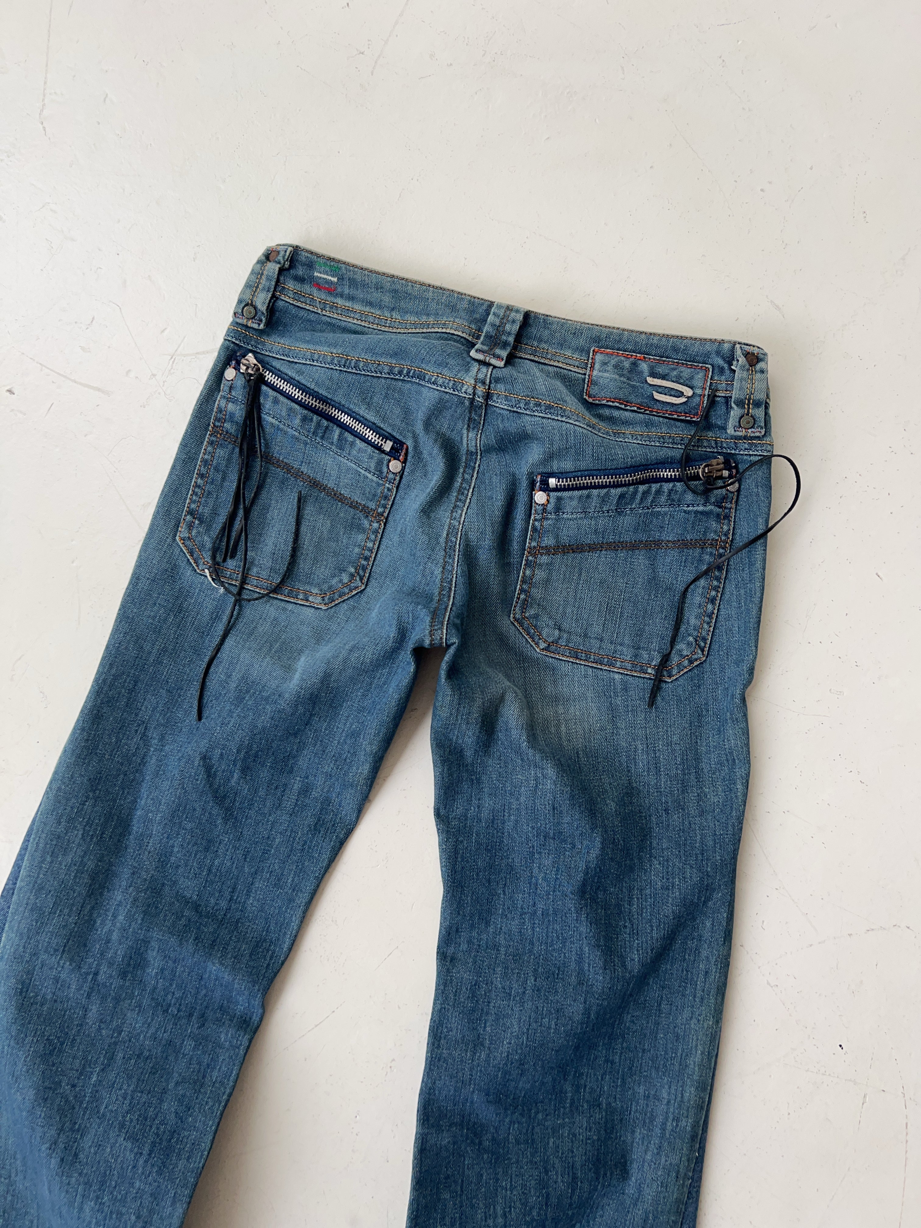 Vintage Diesel Low Waisted Reworked Jeans (XS)