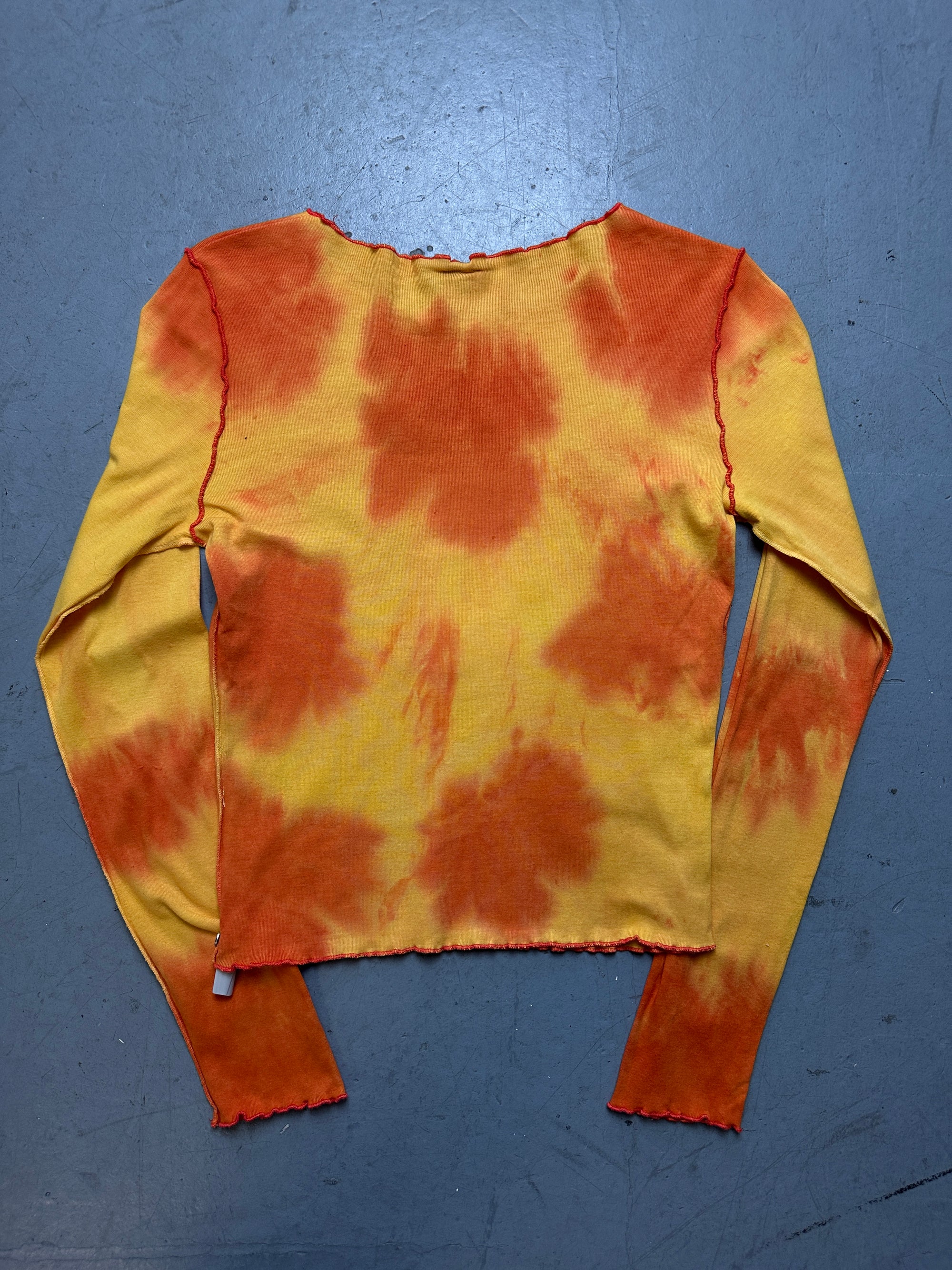 Produktbild von Vintage Tie-Dye Mushroom Longsleeve S von hinten
