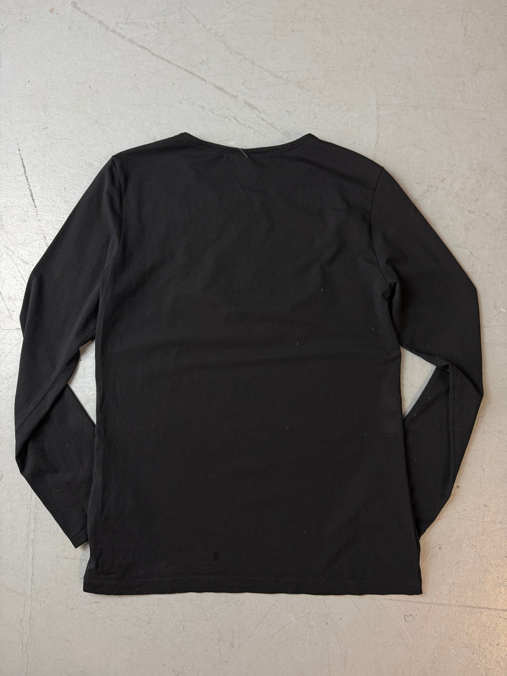 Vintage Just Cavalli Black Longsleeve mit Print für Damen. Y2K Second Hand 2000s