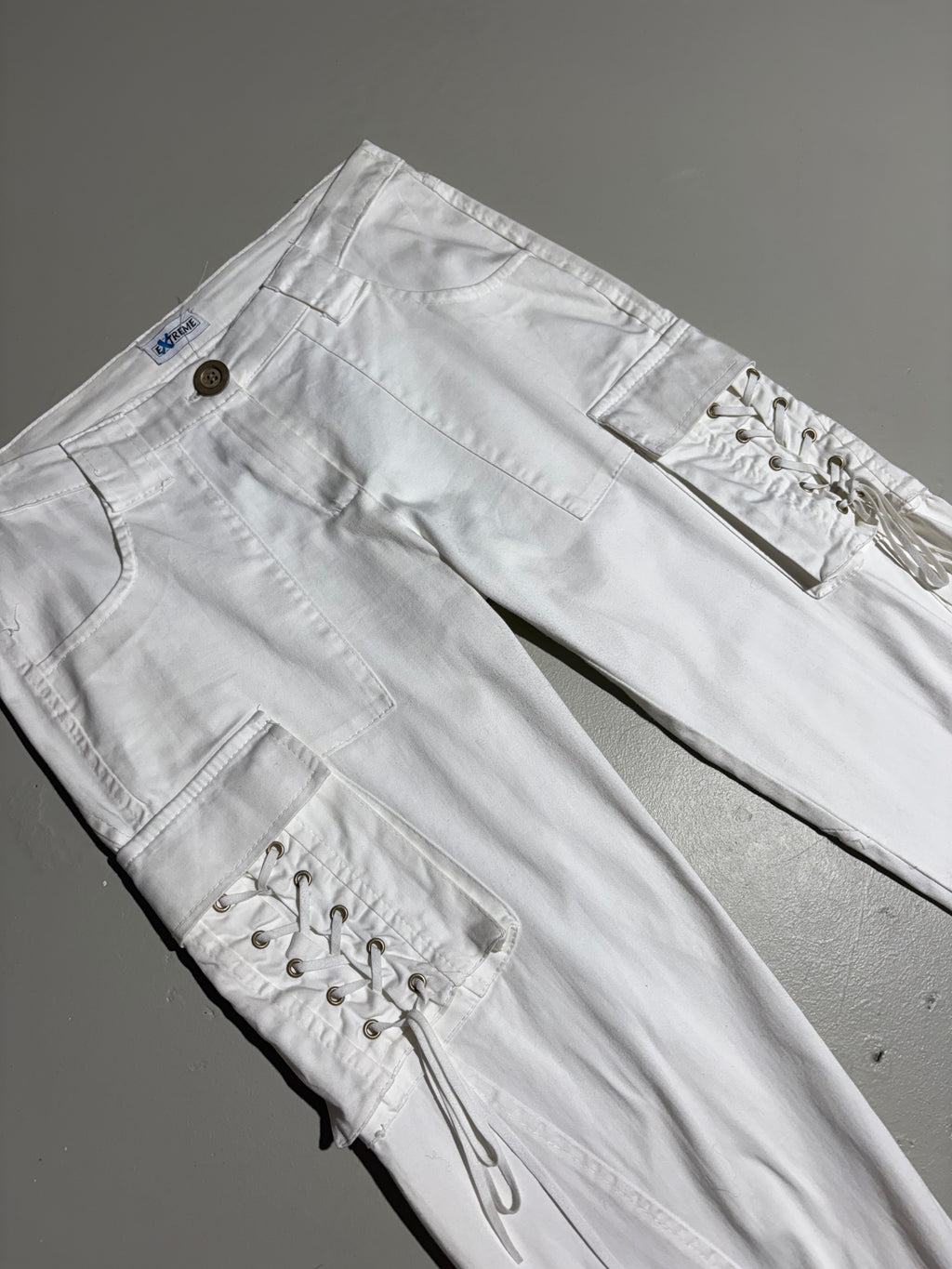 Vintage White Capri Cargo Pants S/M