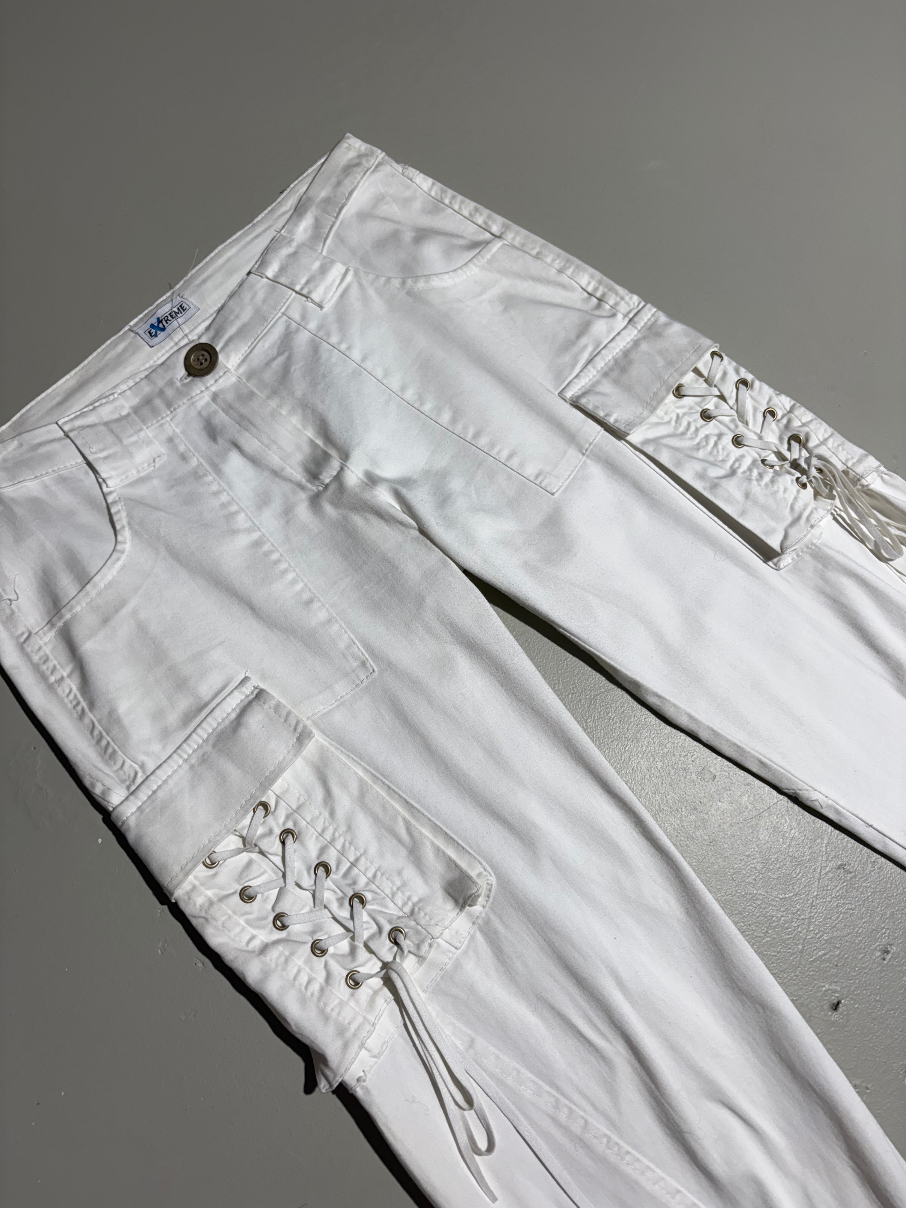 Vintage White Capri Cargo Pants S/M