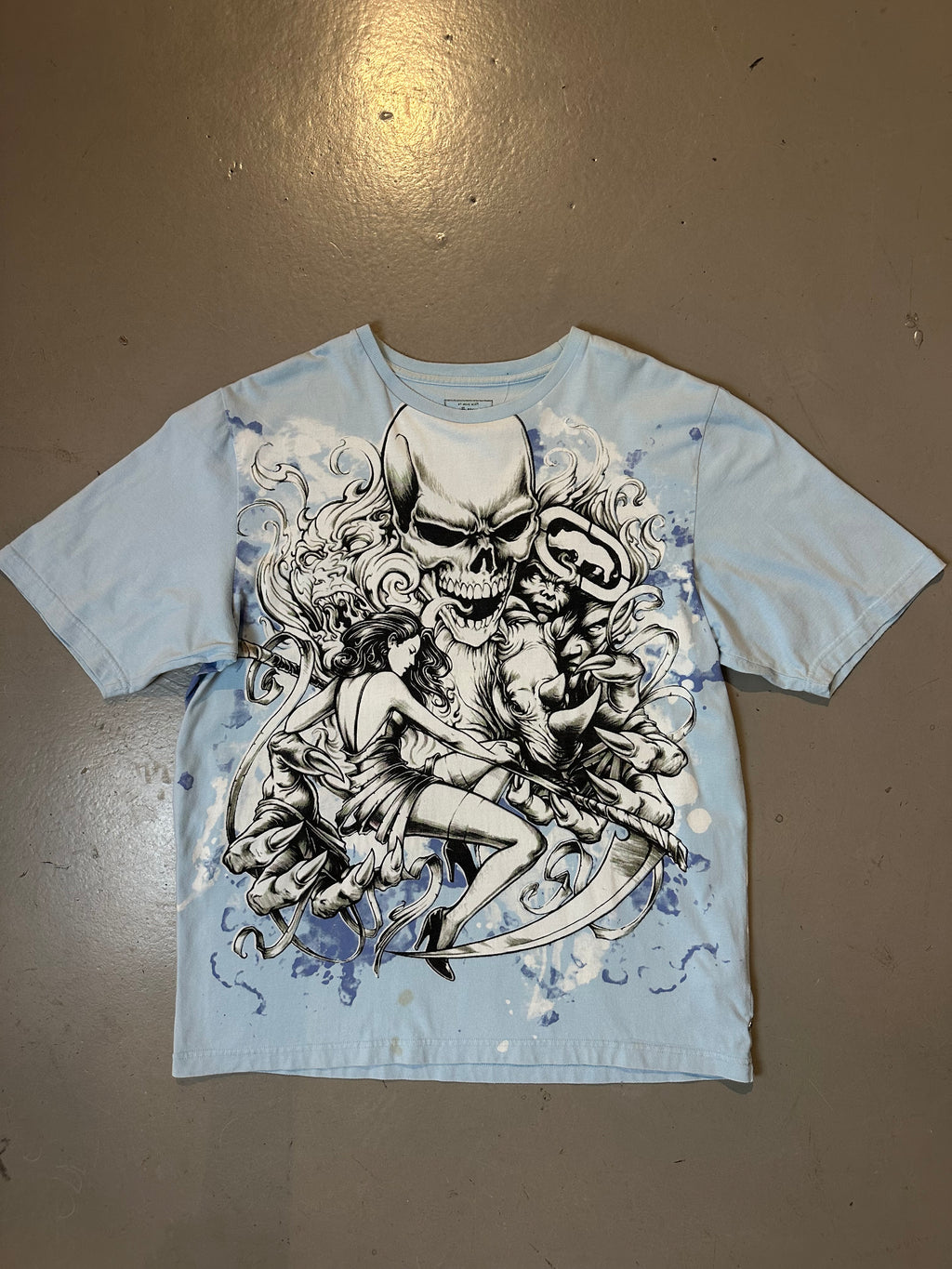 Vintage Baby Blue Graphic Tee L/XL