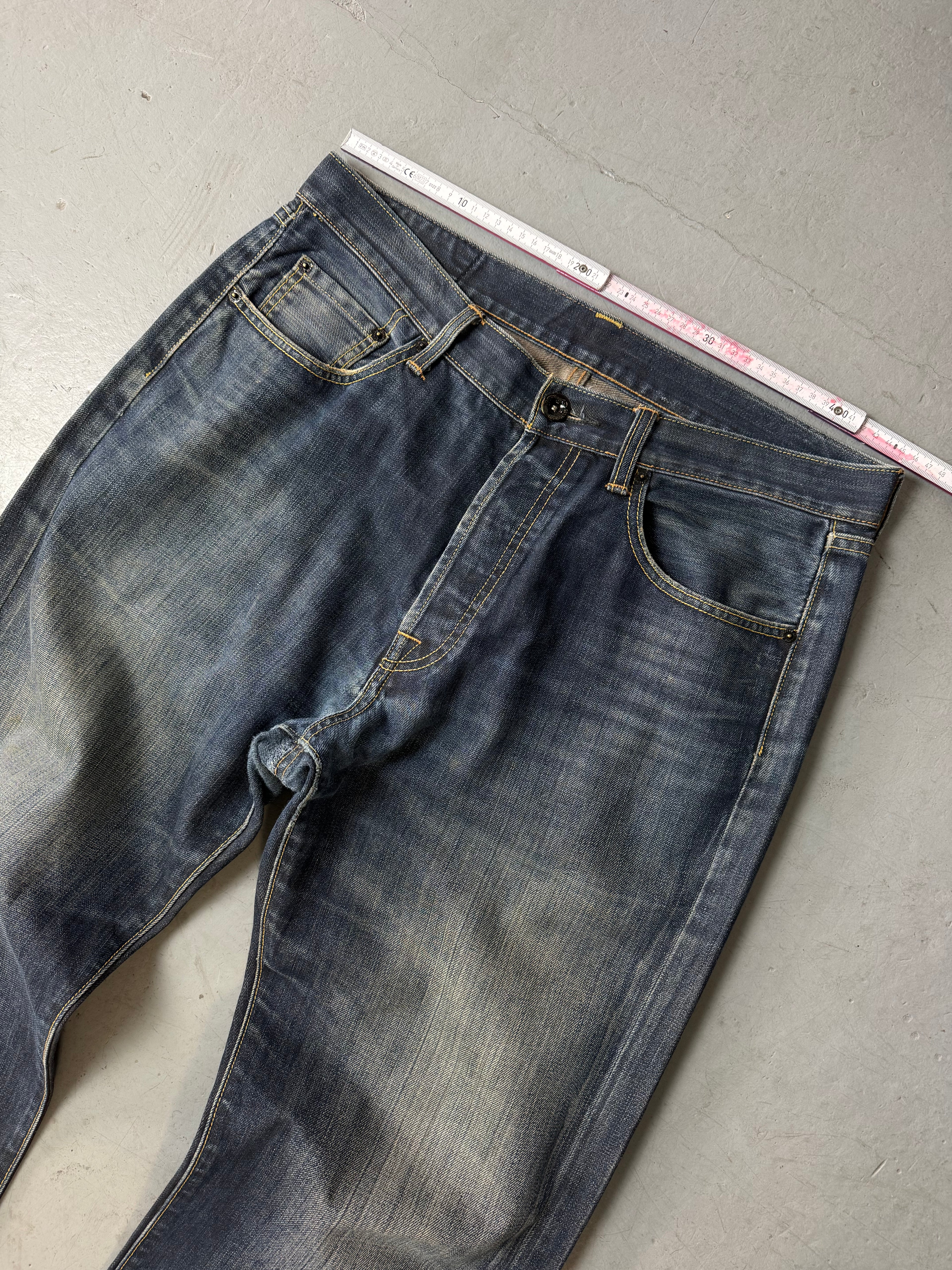 Vintage Ed Hardy Baggy Denim für Herren Y2K Second Hand Designer Fashion 