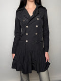 Ein schwarzer Mantel von LiuJu mit Knöpfen vintage Y2K 