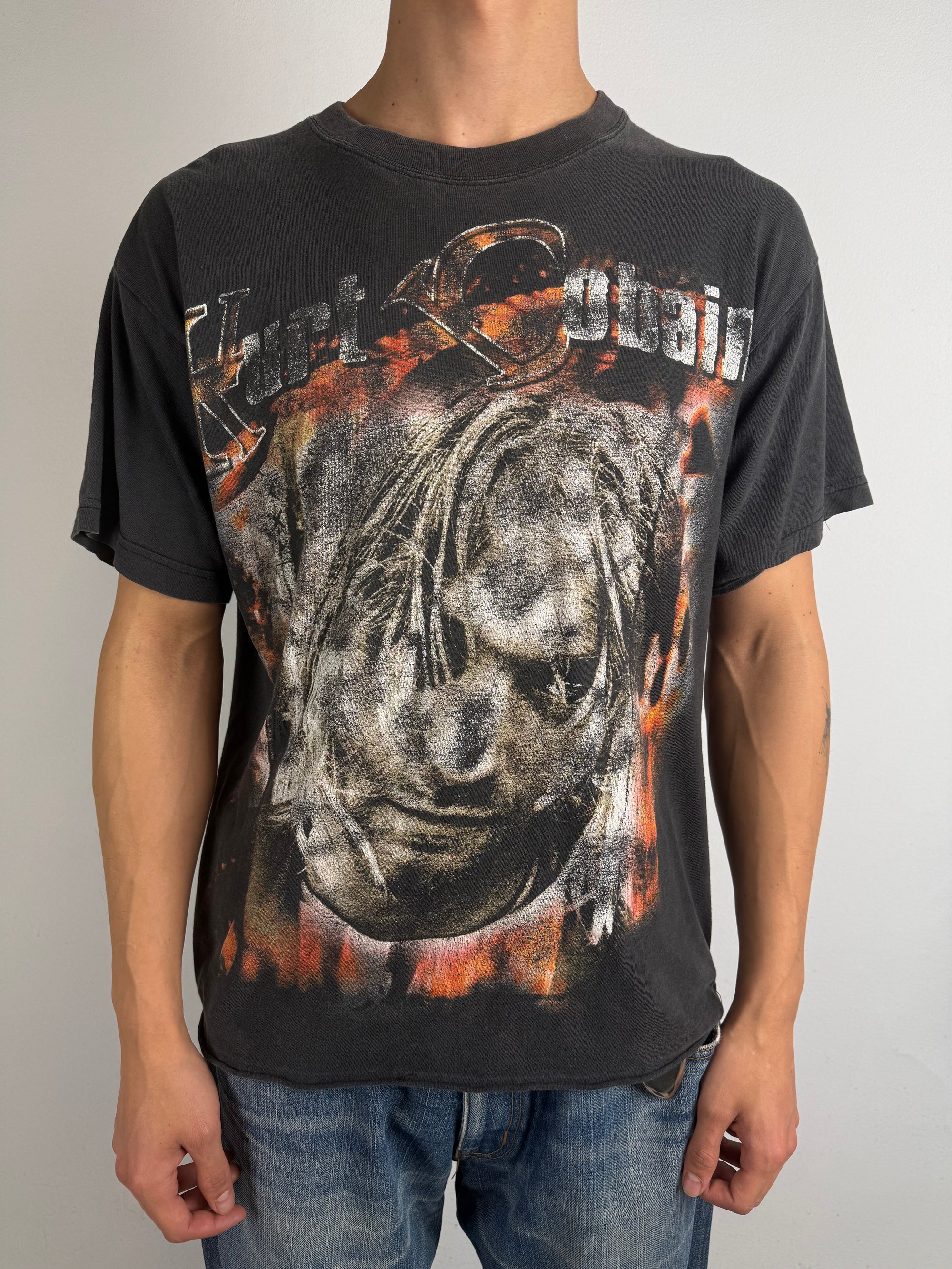 Vintage Nirvana Black Printed T-Shirt M