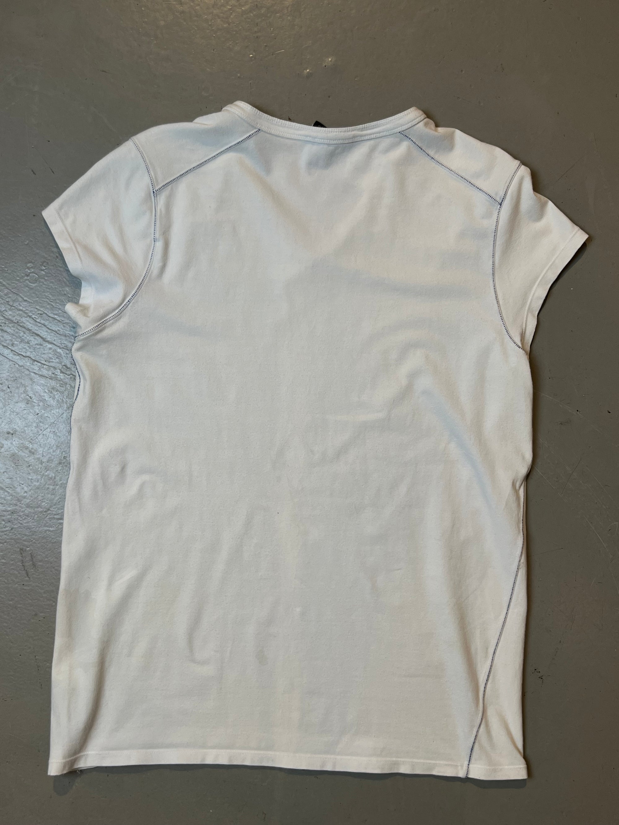 Vintage White Cavalli Rhinestone Tee S
