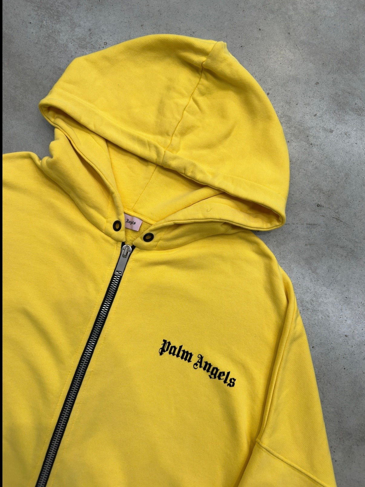 Vintage Palm Angels Yellow Zip Up Hoodie XL