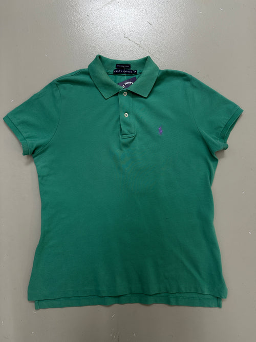 Vintage Polo Ralph Lauren Mint Green Polo Shirt für Herren. Y2K Second Hand 2000s Fashion 