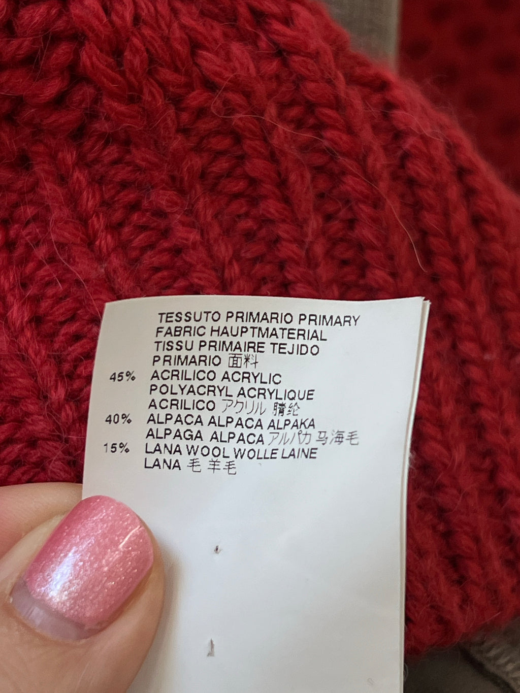 Maison Margiela AW2016 Wool Knit Sweater (S) roter Strickpullover von Maison Margiela Still Thrifting Vintage Shop