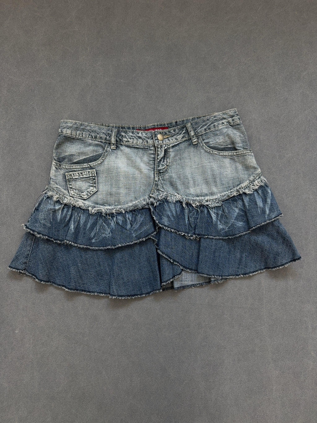Vintage Denim Mini Skirt für Damen. Y2K Second Hand 2000s Fashion 
