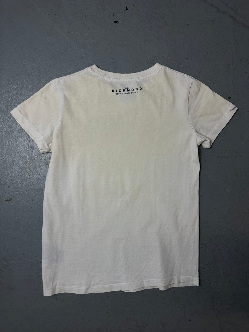 Produktbild von Vintage Richmond White Sparkle Tee S von hinten