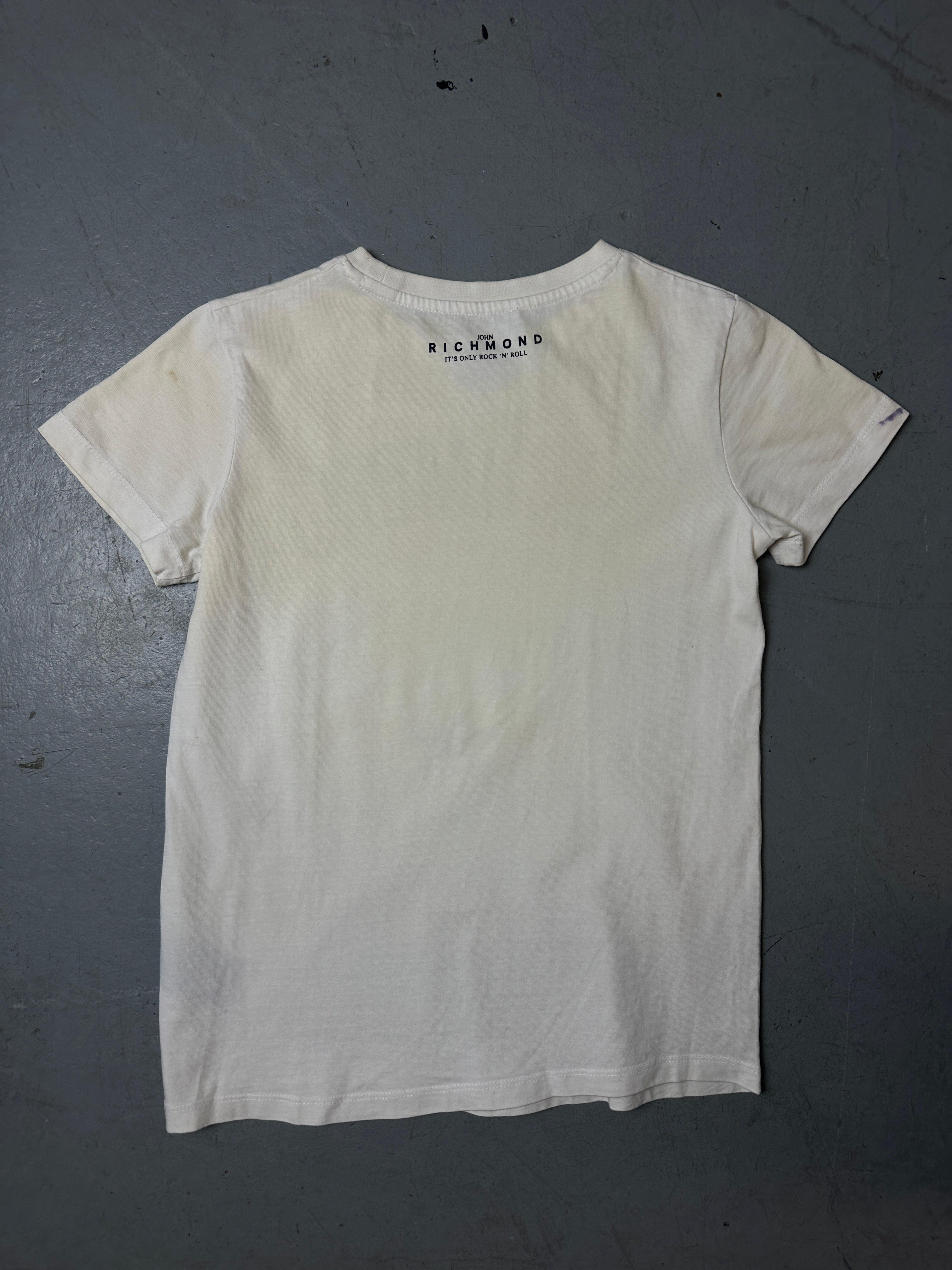 Produktbild von Vintage Richmond White Sparkle Tee S von hinten