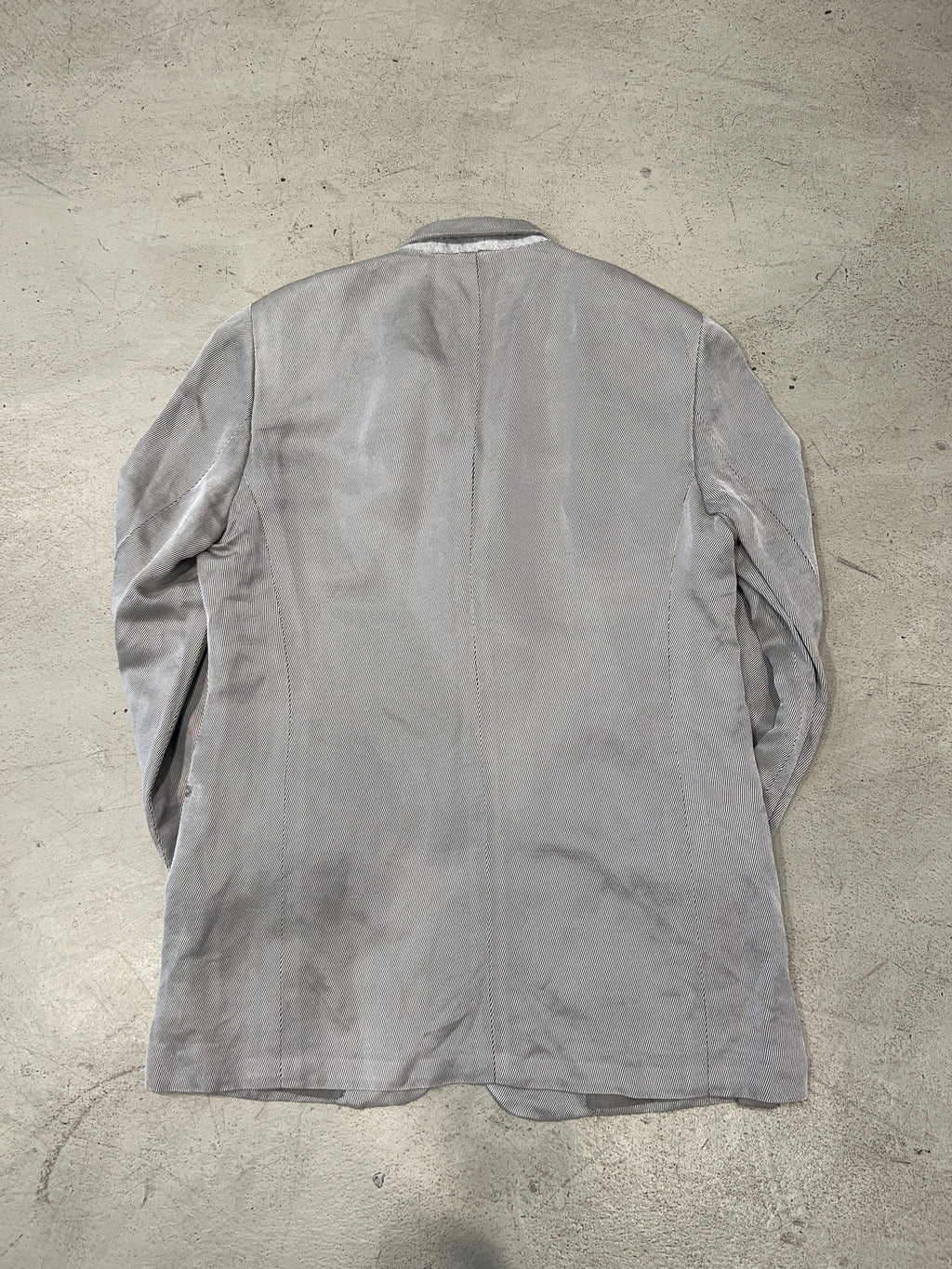 Vintage Grey Blazer für Herren. Y2K Second Hand 2000s Fashion.