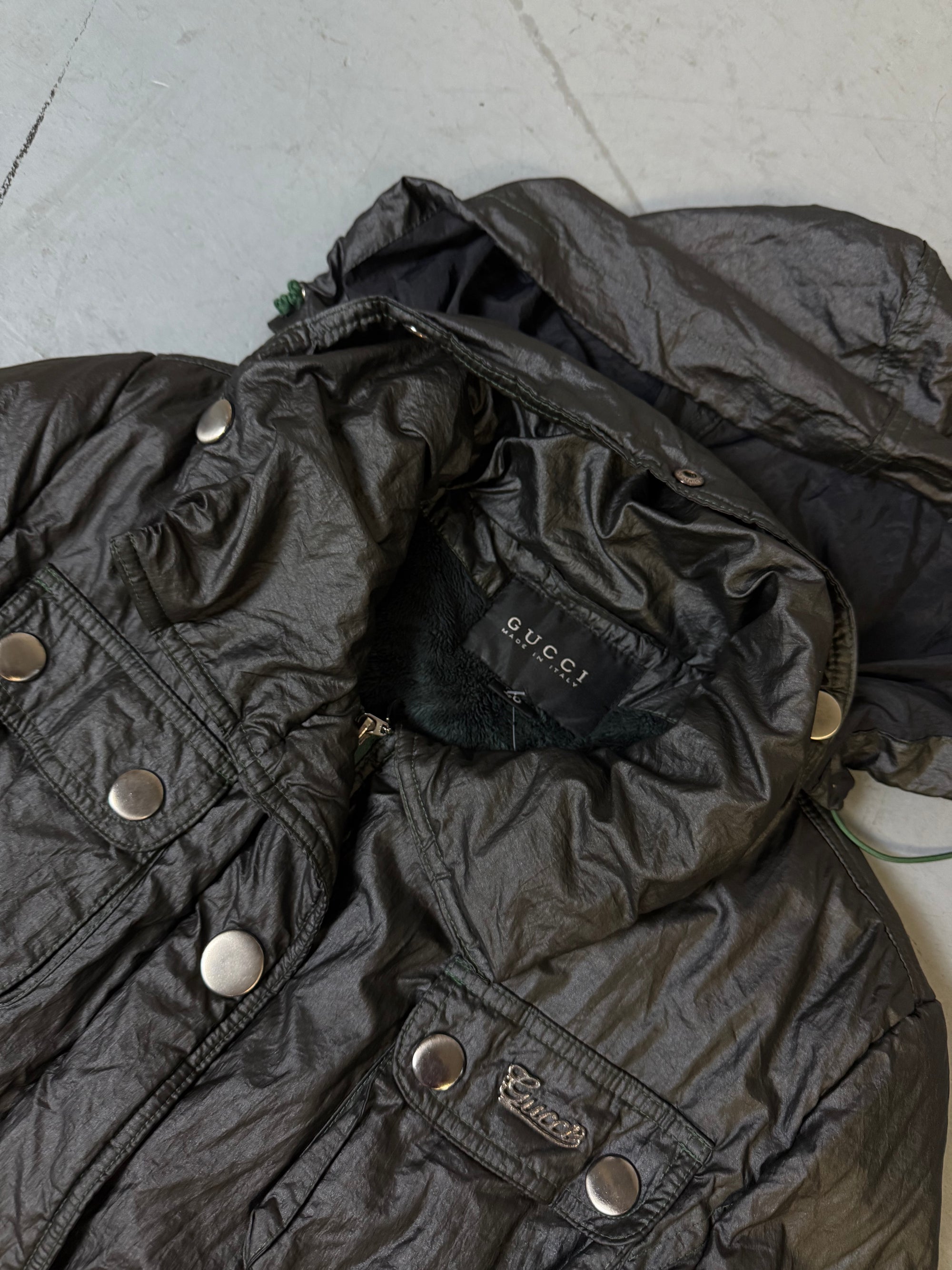 Vintage Gucci Dark Grey Puffer Jacket S/M