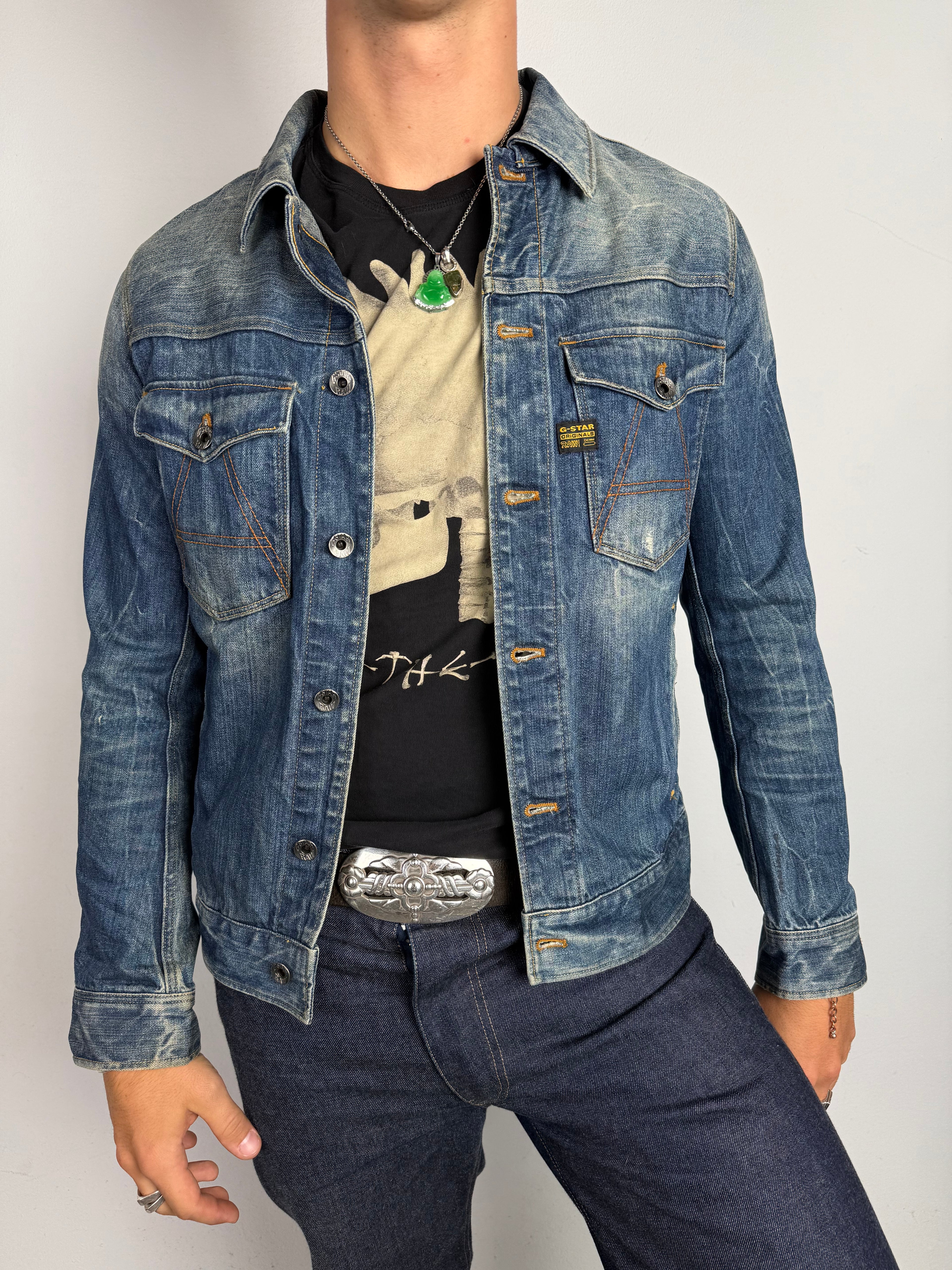 Vintage G-Star Raw Washed Denim Jacket M