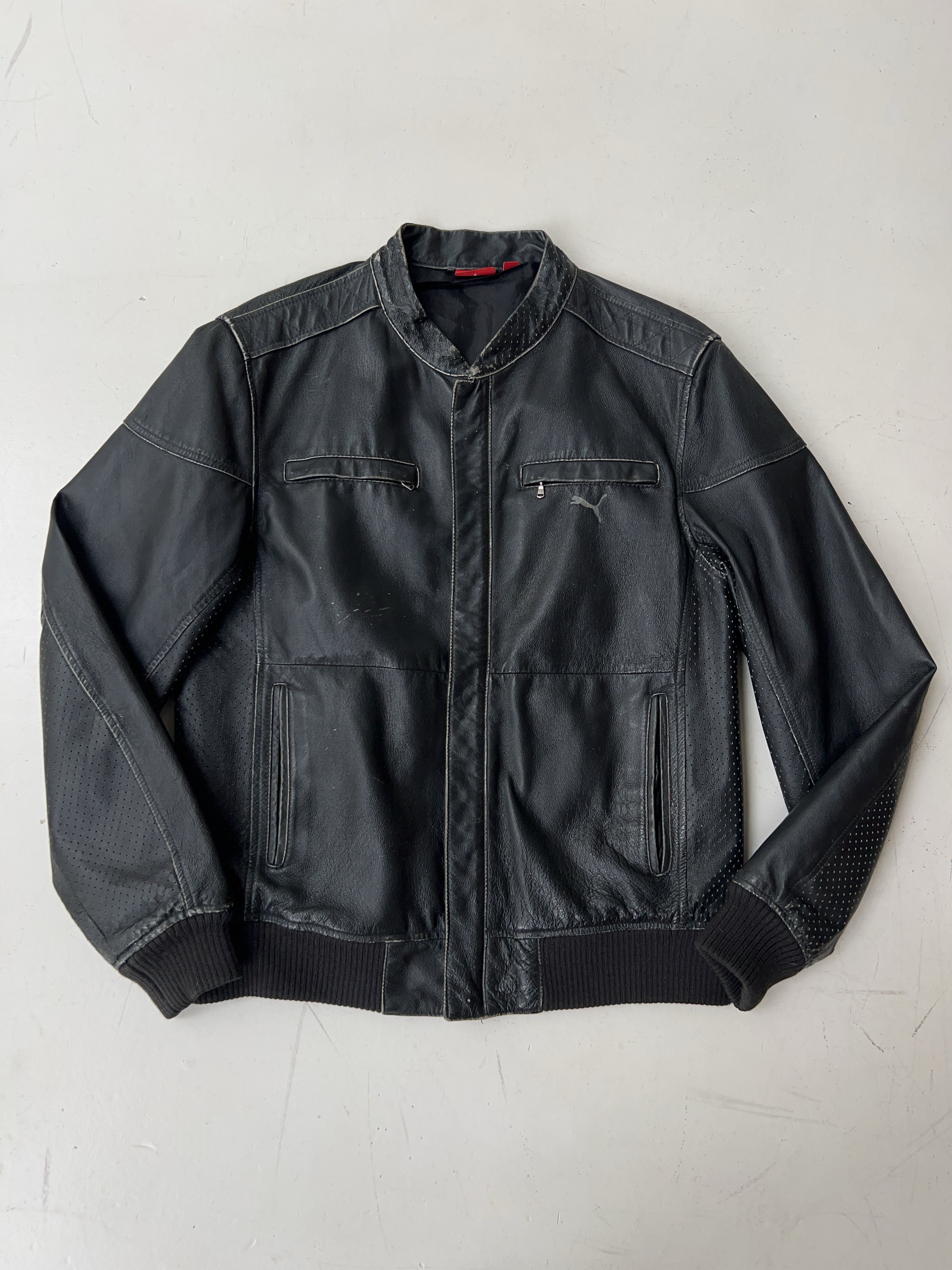 Vintage Puma Leder Jacke (M)