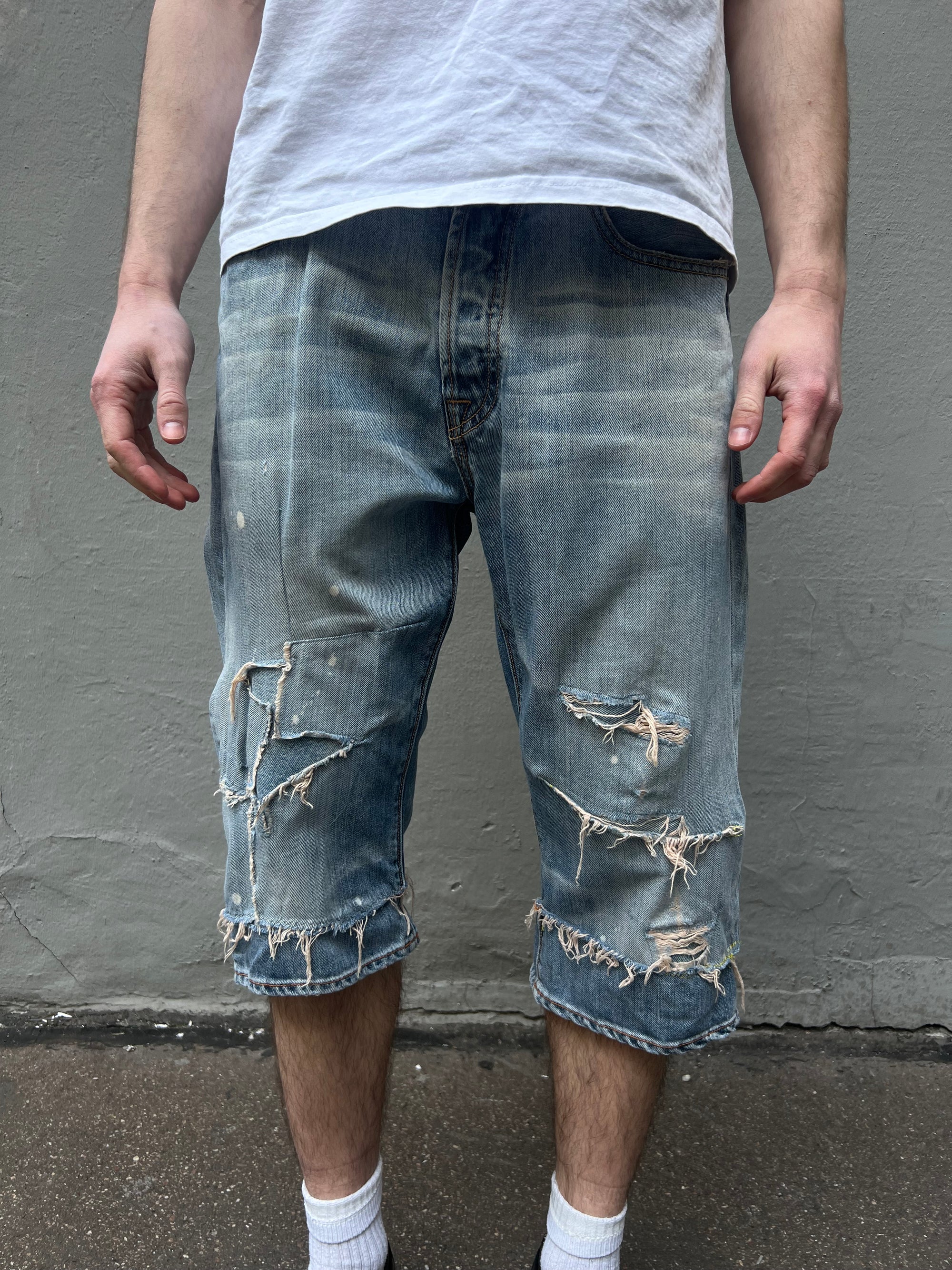 Vintage Ed Hardy Blue Jorts L