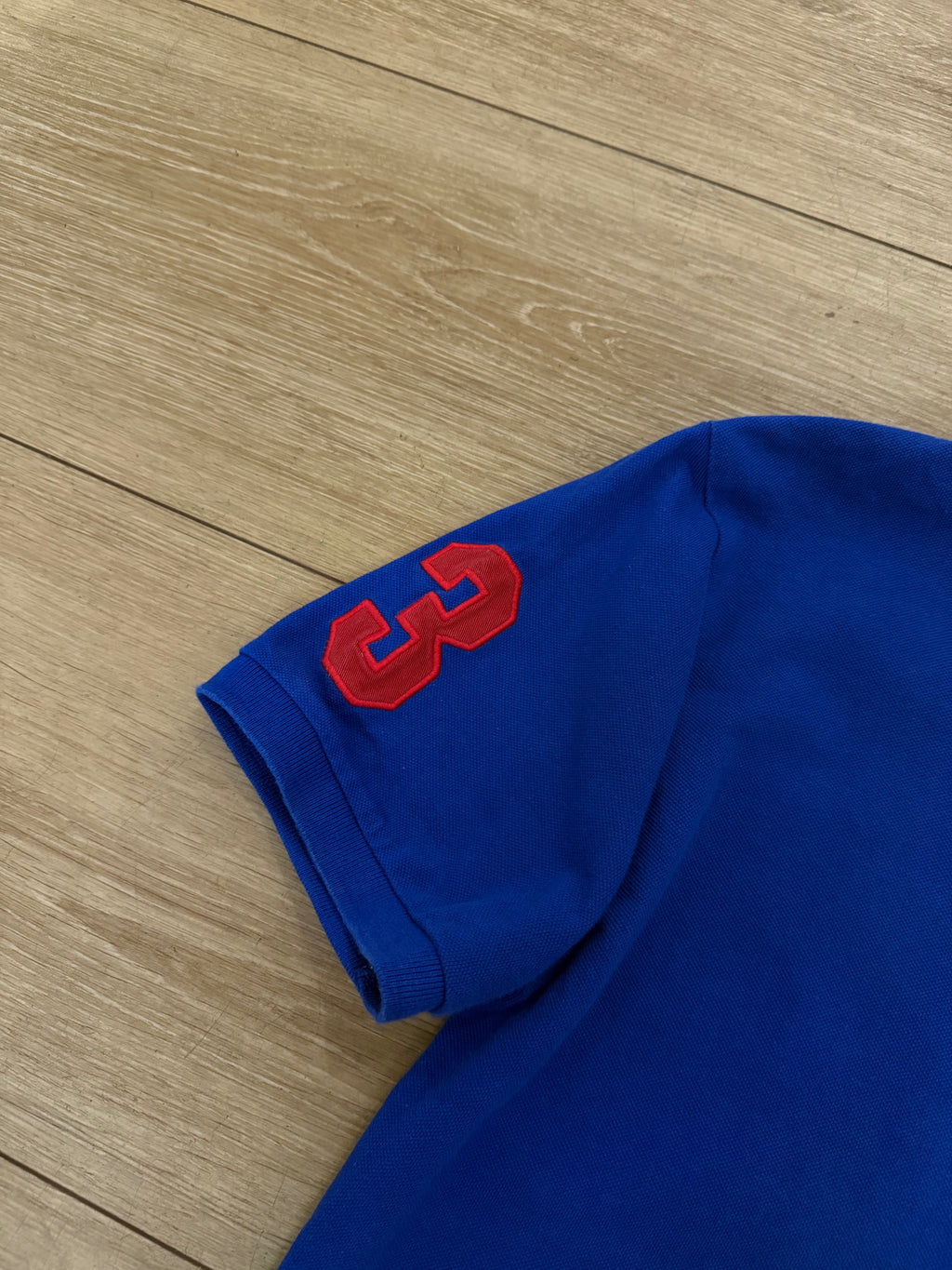 Detailbild Vintage U.S. Polo Assn. Dark Blue Polo Shirt von vorne 