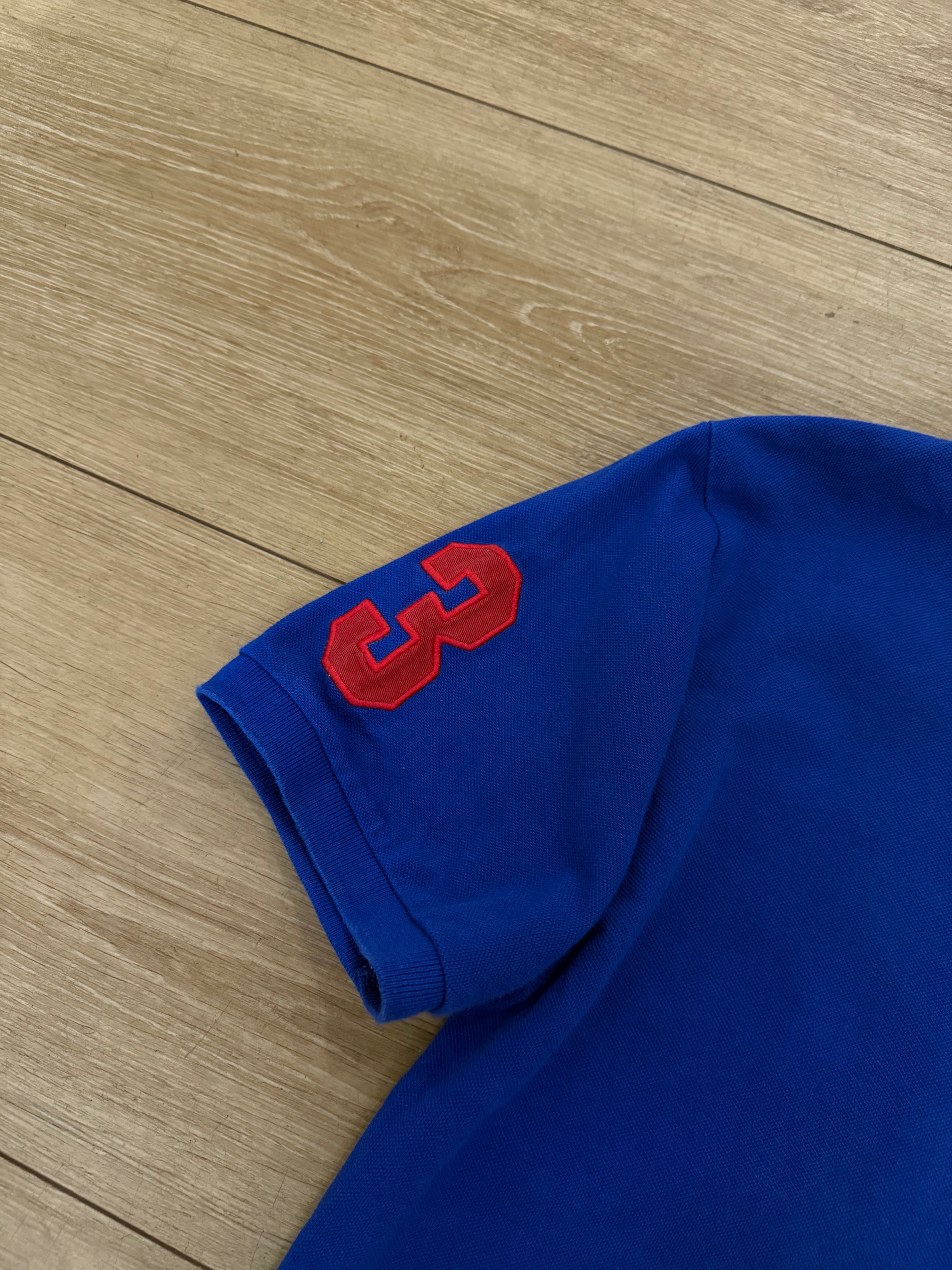 Detailbild Vintage U.S. Polo Assn. Dark Blue Polo Shirt von vorne 