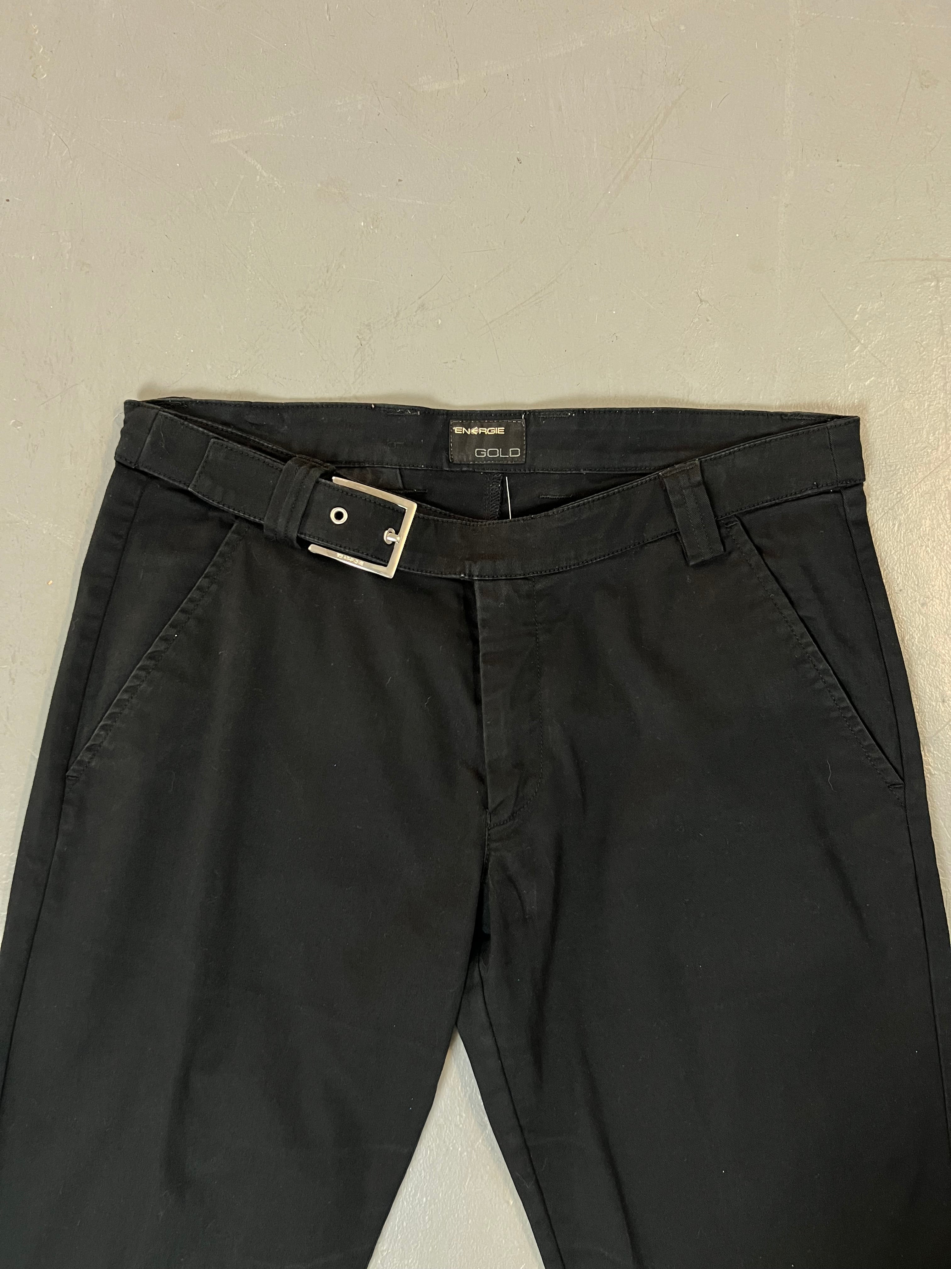 Vintage Energie Black Belt Pants M/L