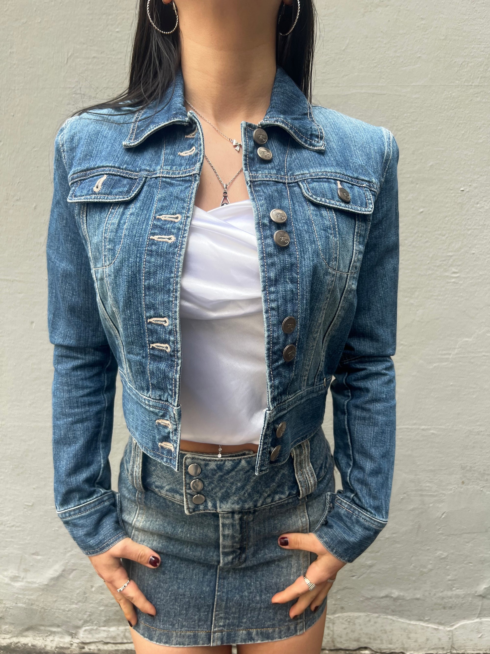 Vintage Dark Blue Denim Jacket XS