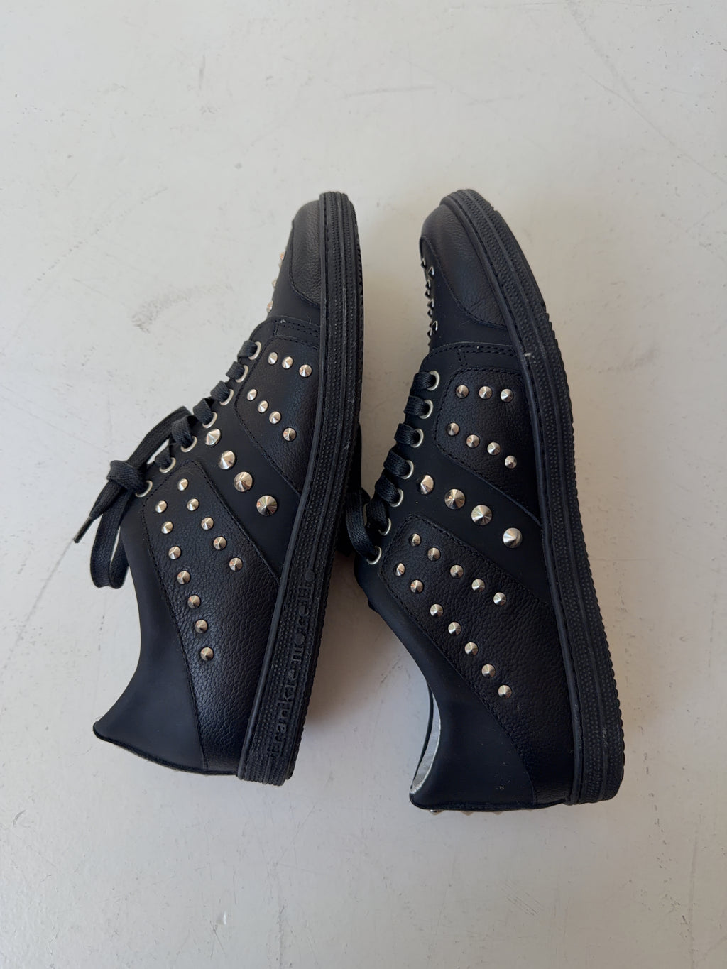 Vintage Frankie Morello Black Studded Low-top Sneaker (42)