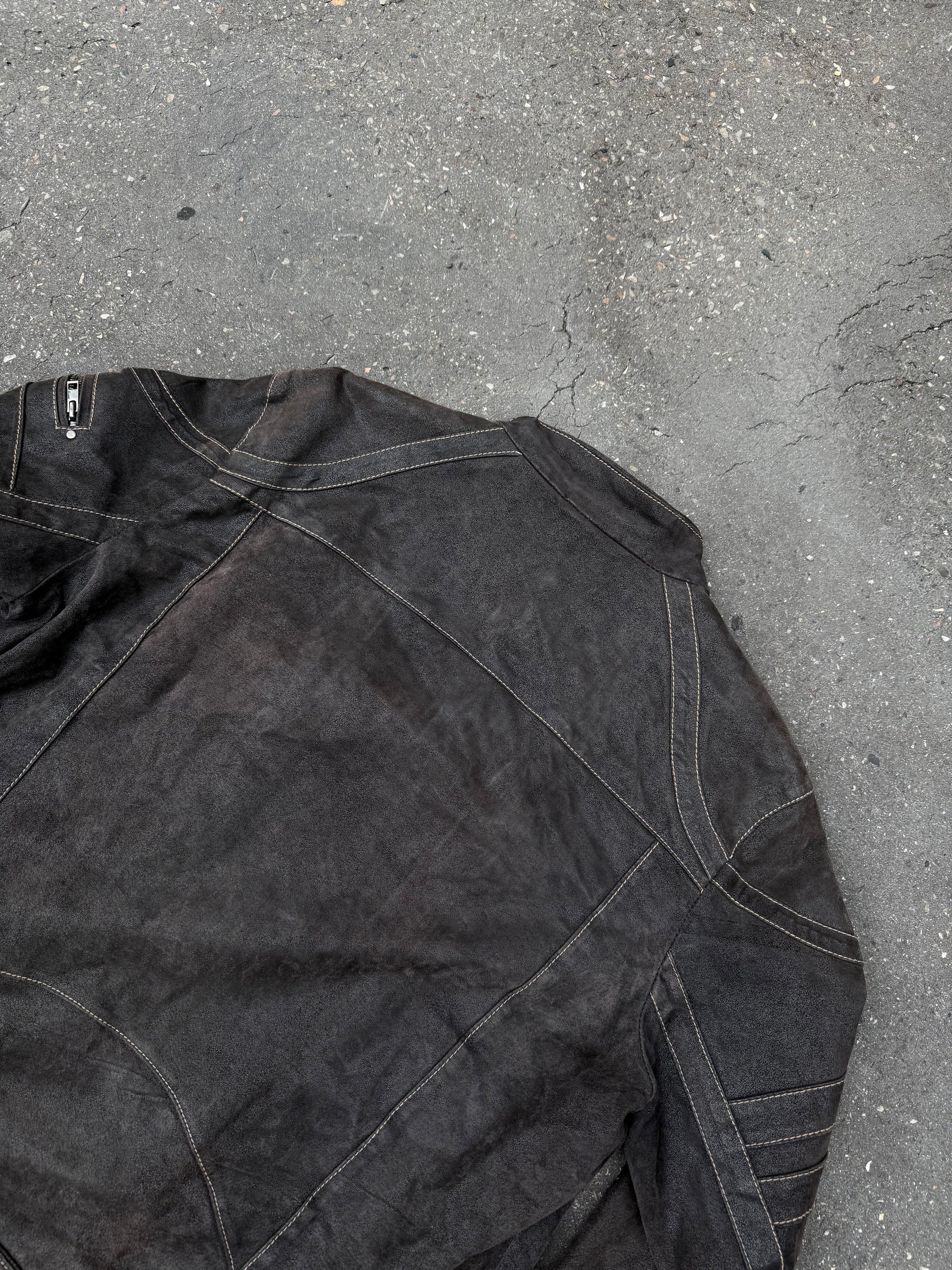 Vintage Brown Suede Leather Jacket L